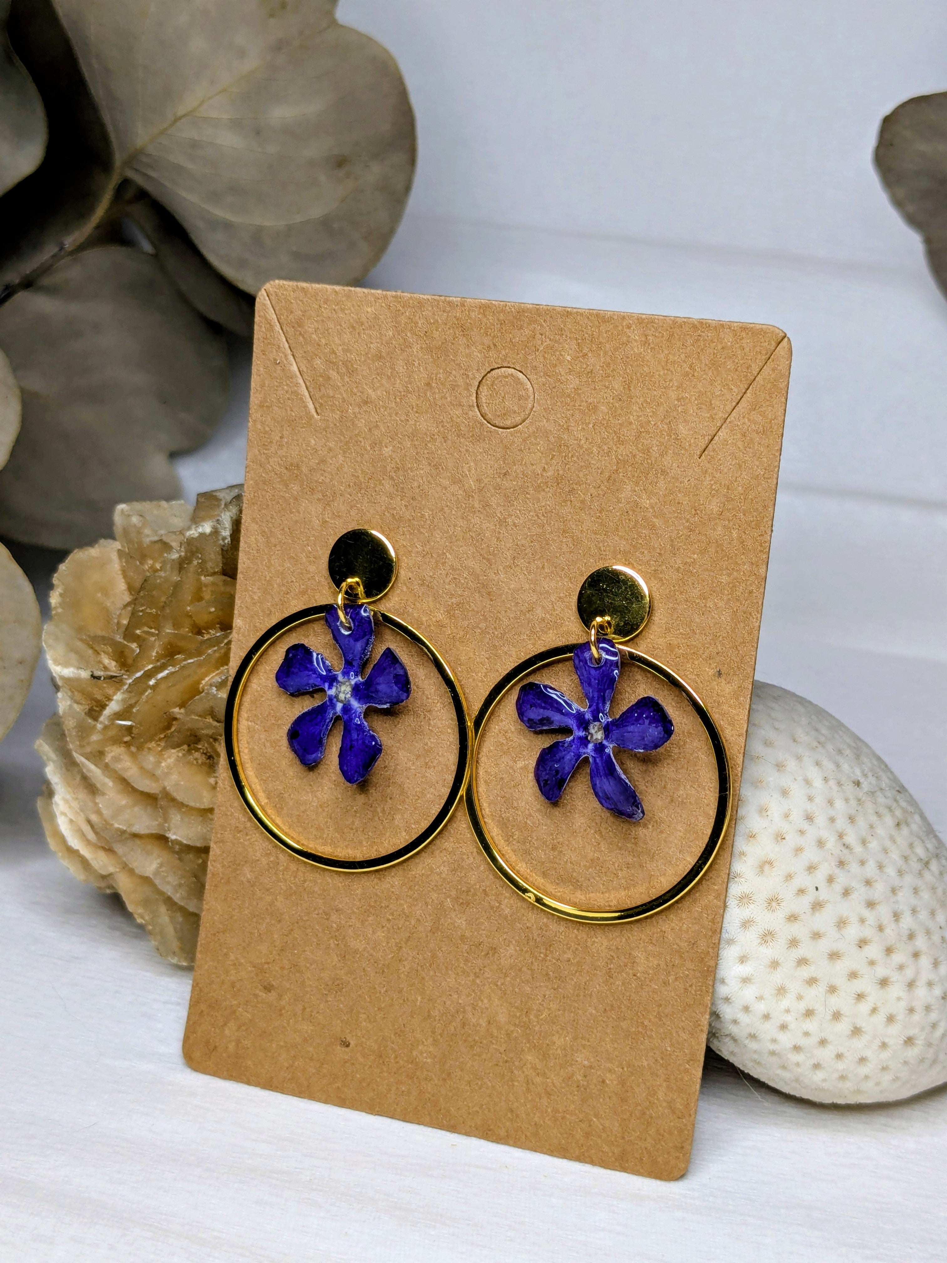 Boucles d'oreilles Pervenches
