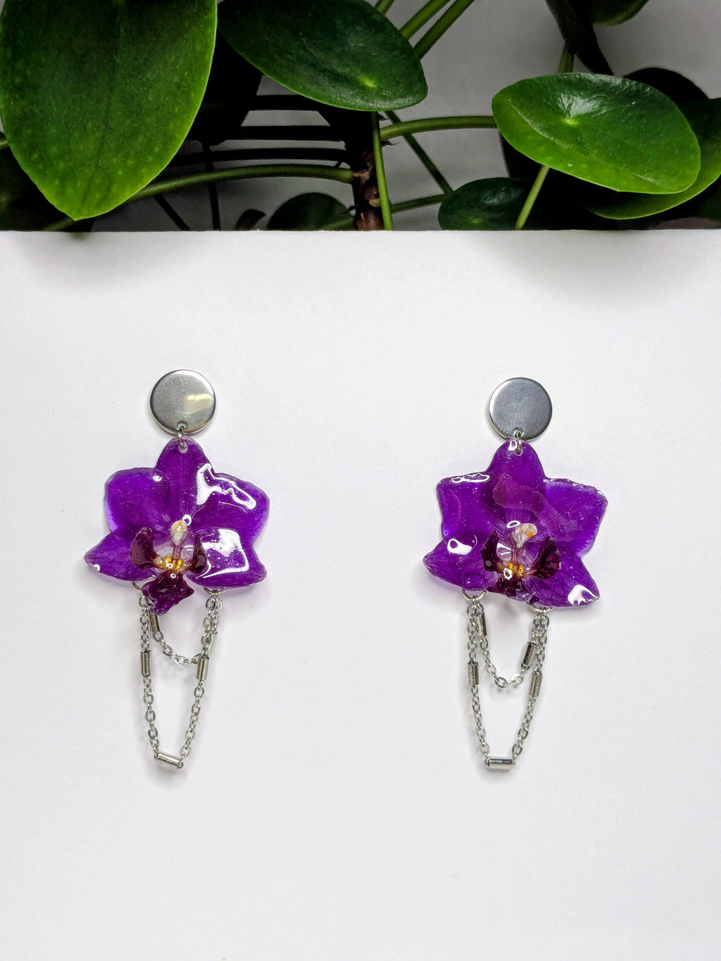 Boucles d'oreilles mini Orchidées