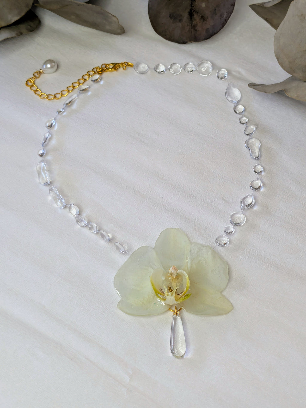 Collier Orchidée pluie