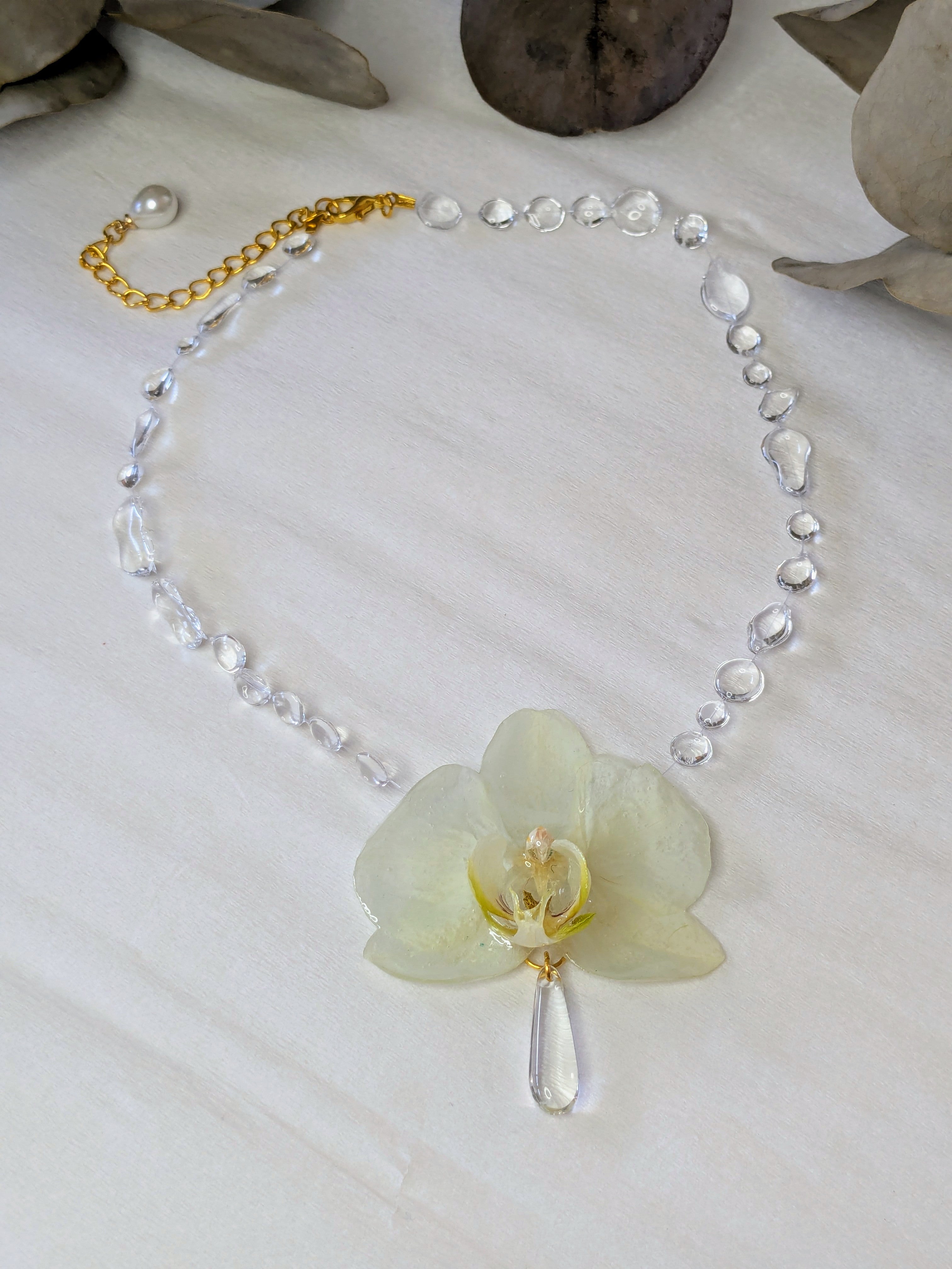 Collier Orchidée pluie