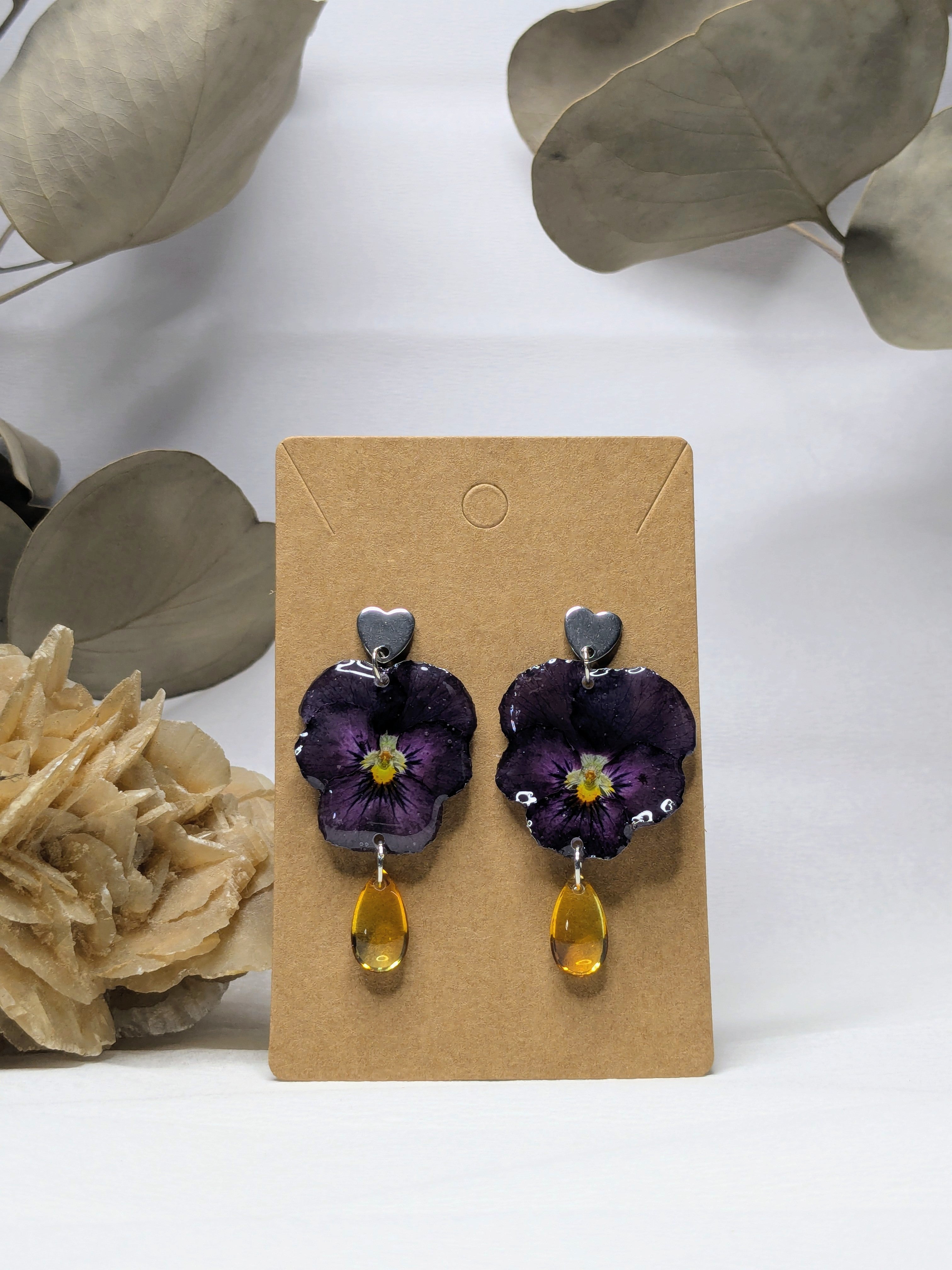 Boucles d'oreilles Freya Pensées