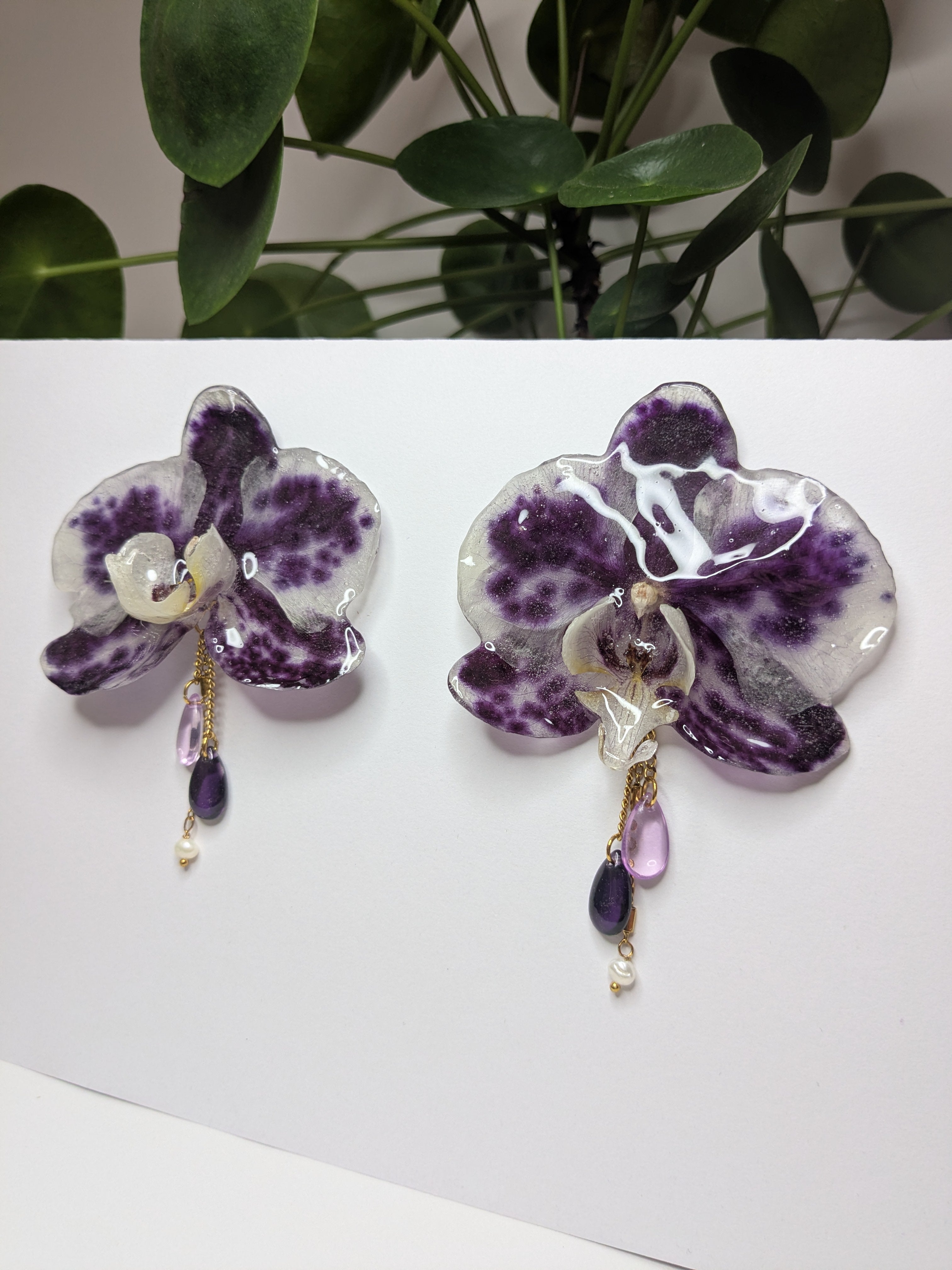 Boucles d'oreilles Orchidées