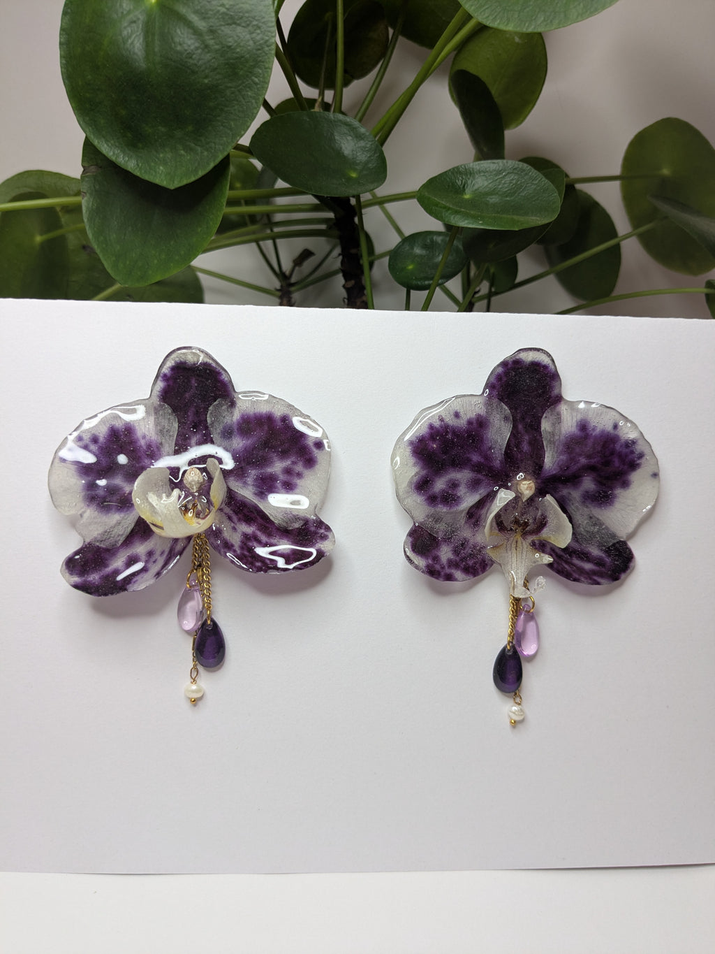 Boucles d'oreilles Orchidées