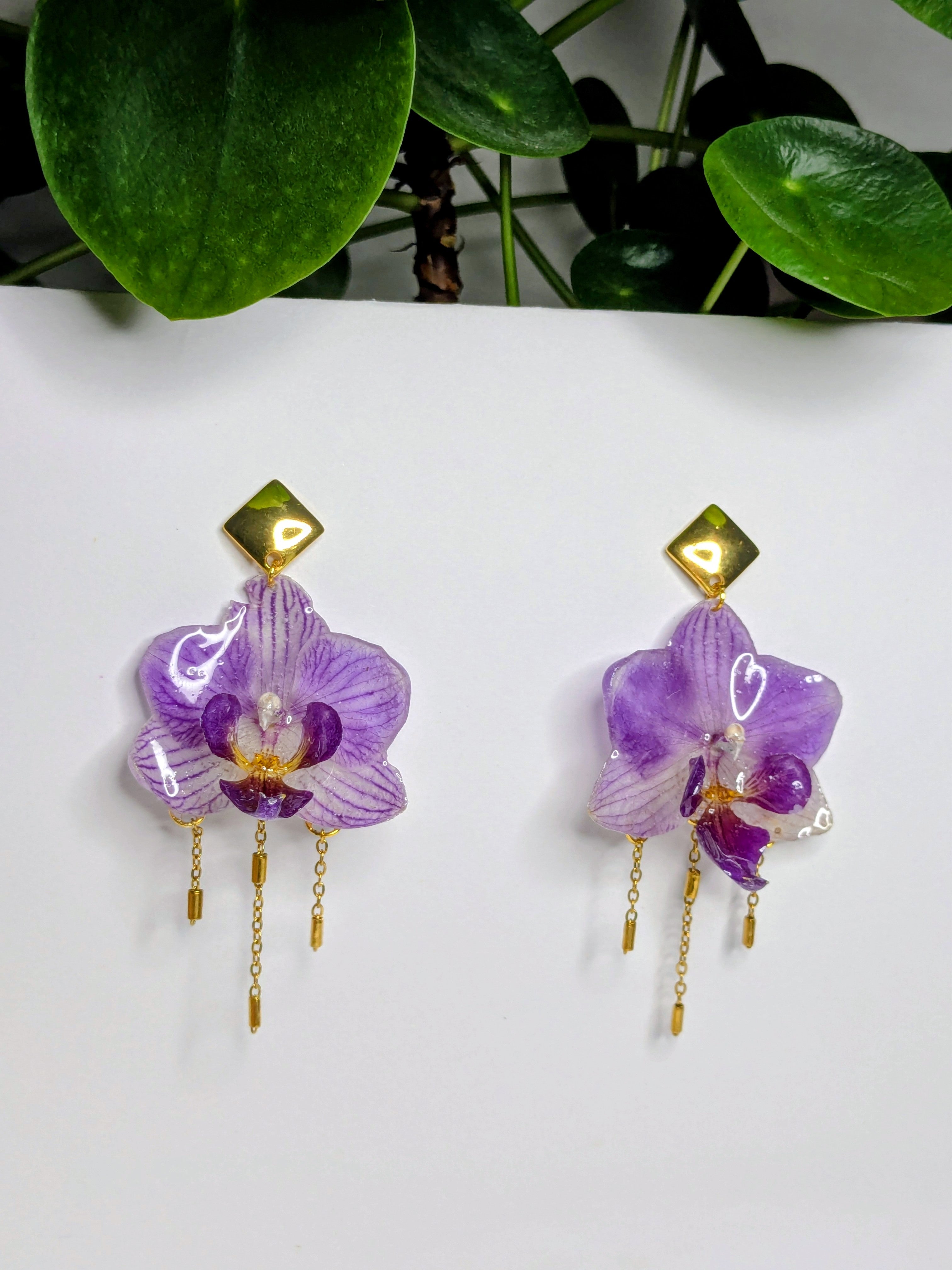 Boucles d'oreilles mini Orchidées