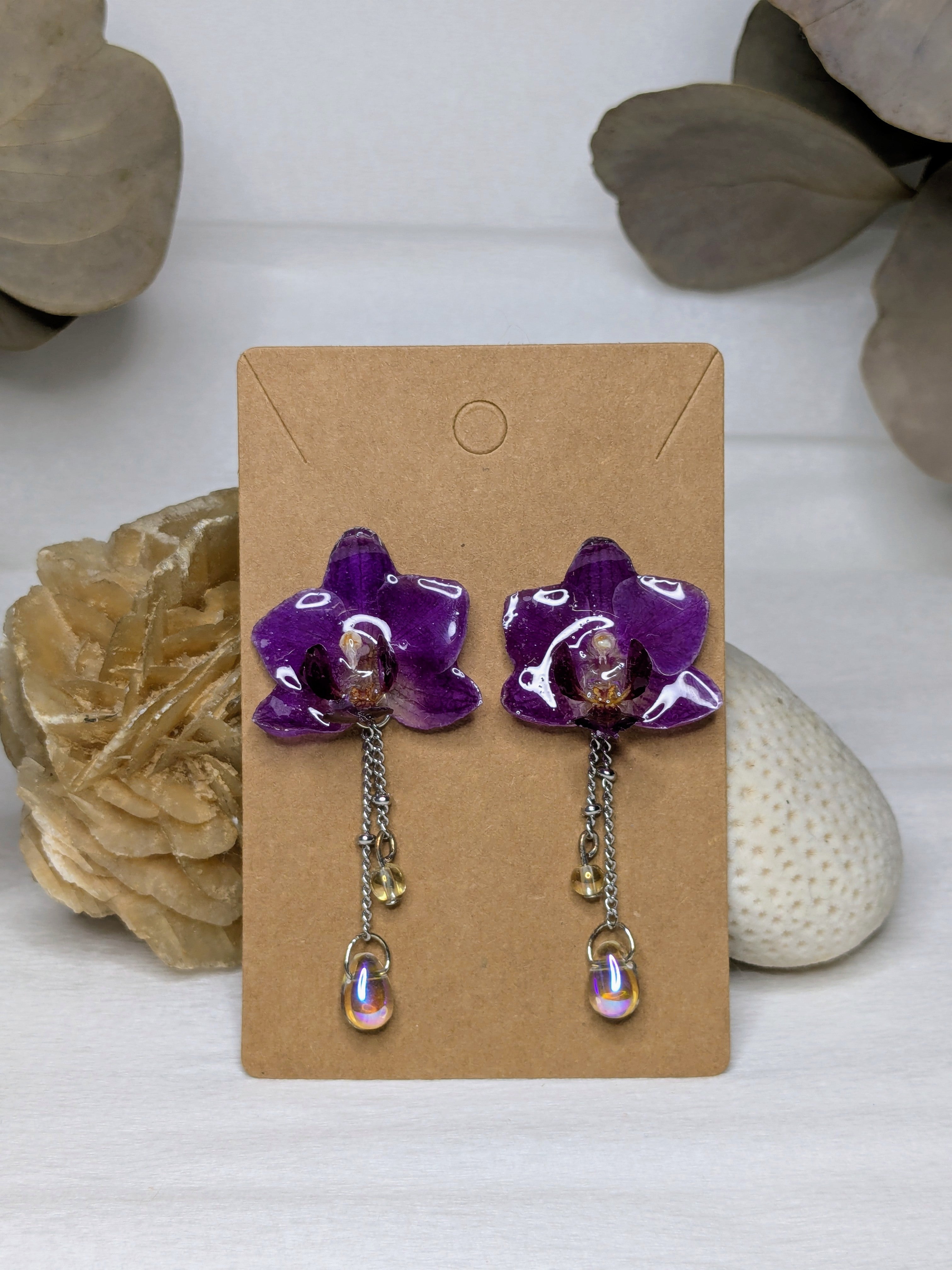 Boucles d'oreilles mini Orchidées