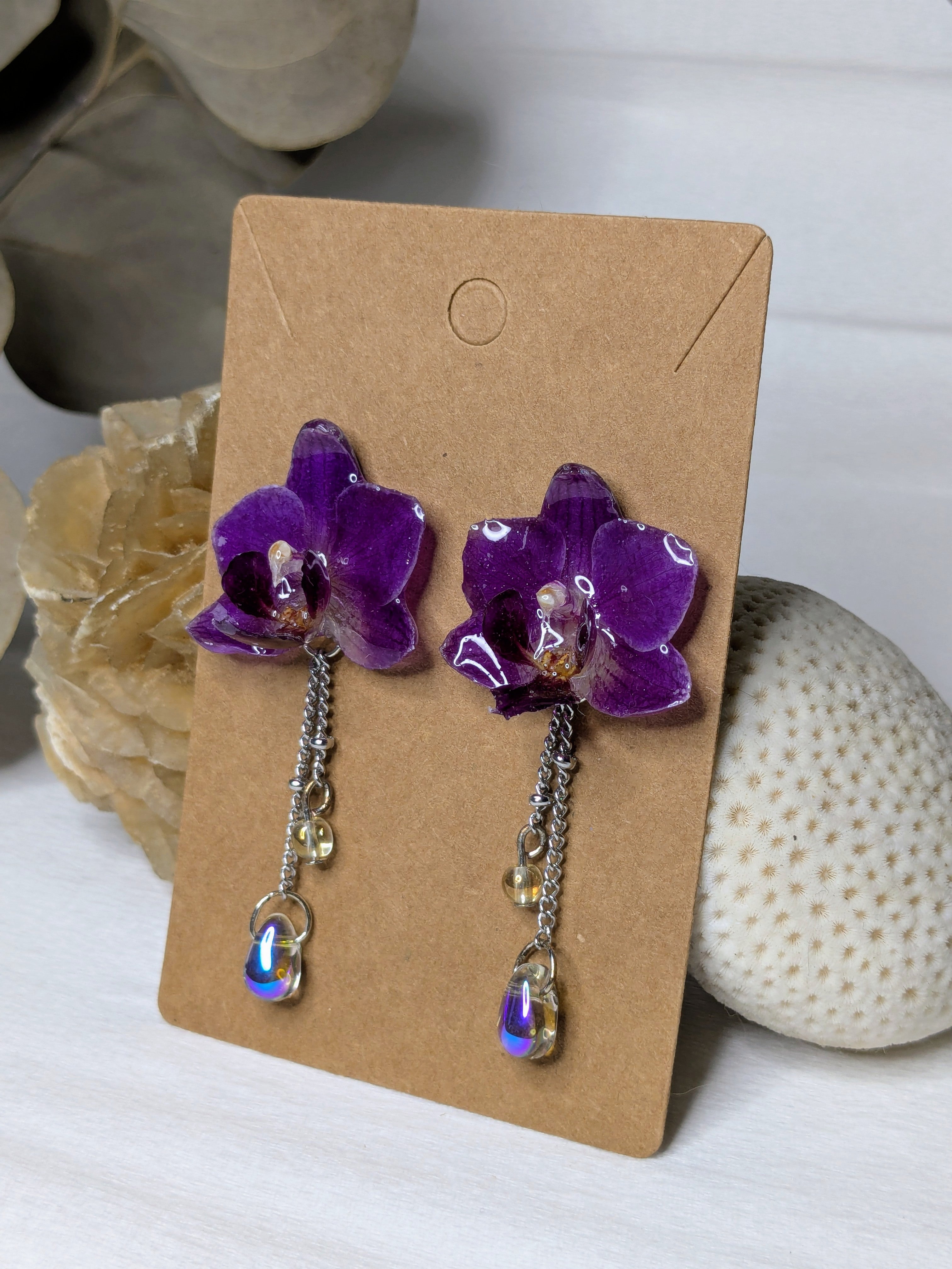 Boucles d'oreilles mini Orchidées