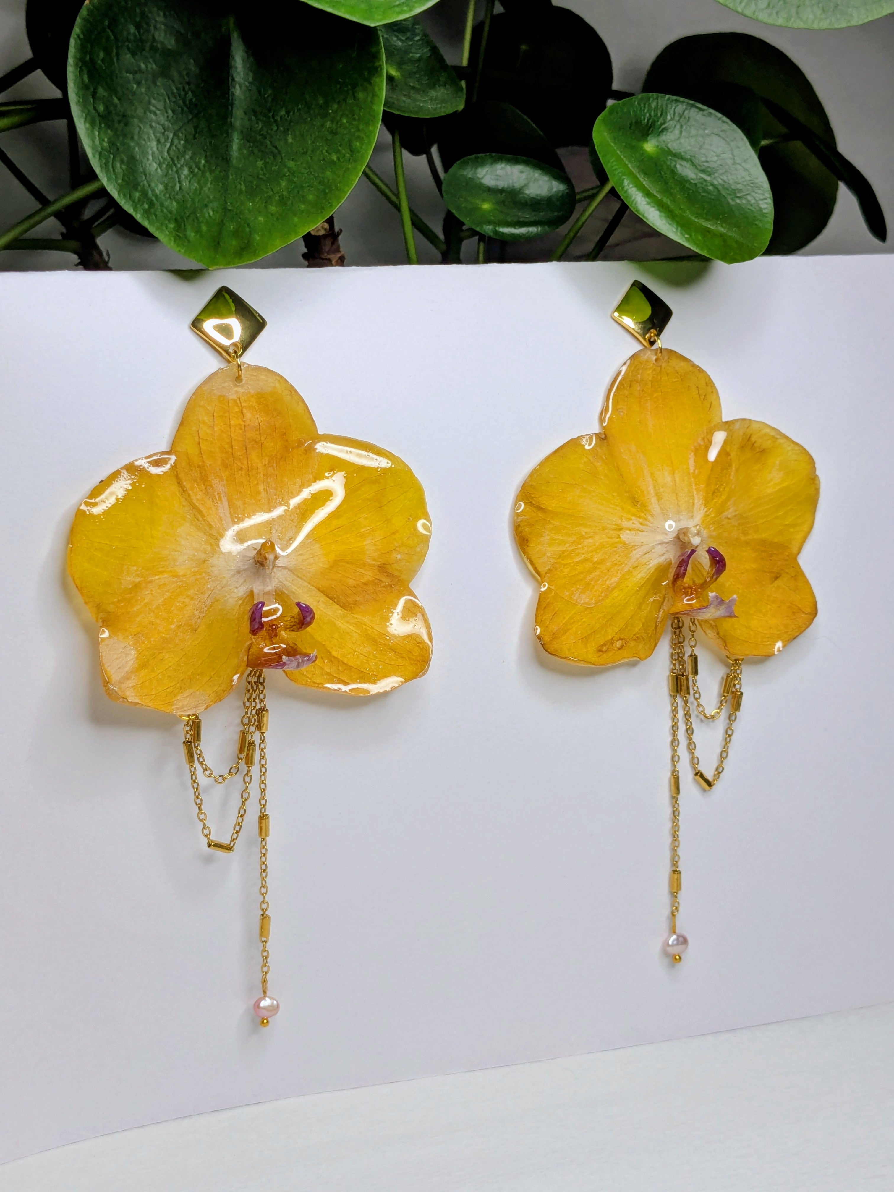 Boucles d'oreilles Orchidées