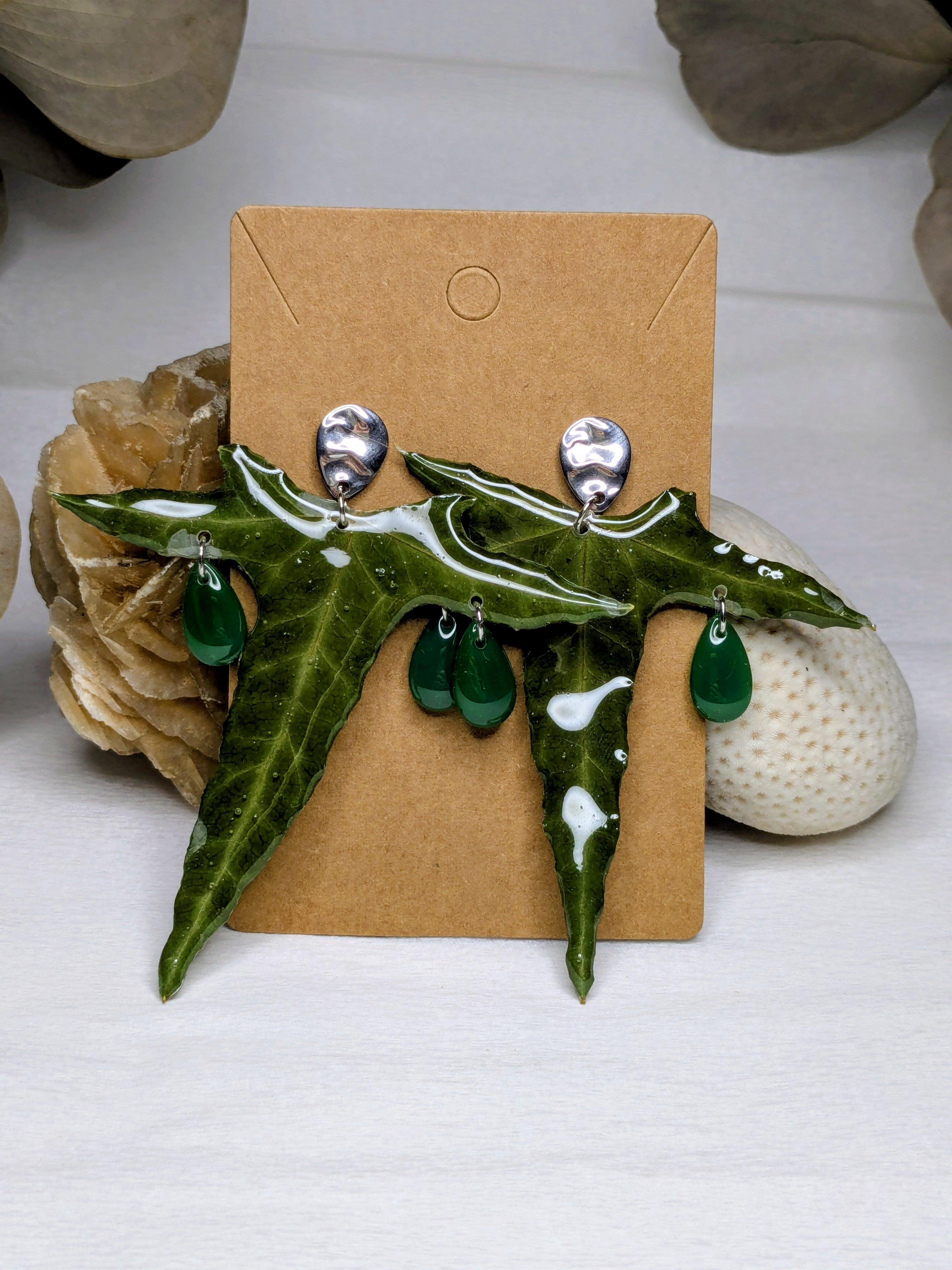 Boucles d'oreilles Lierre