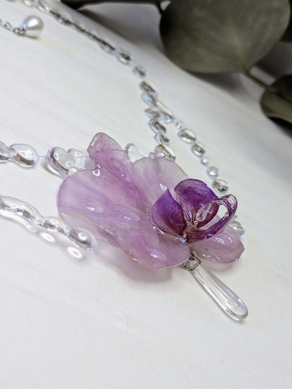 Collier Orchidée pluie