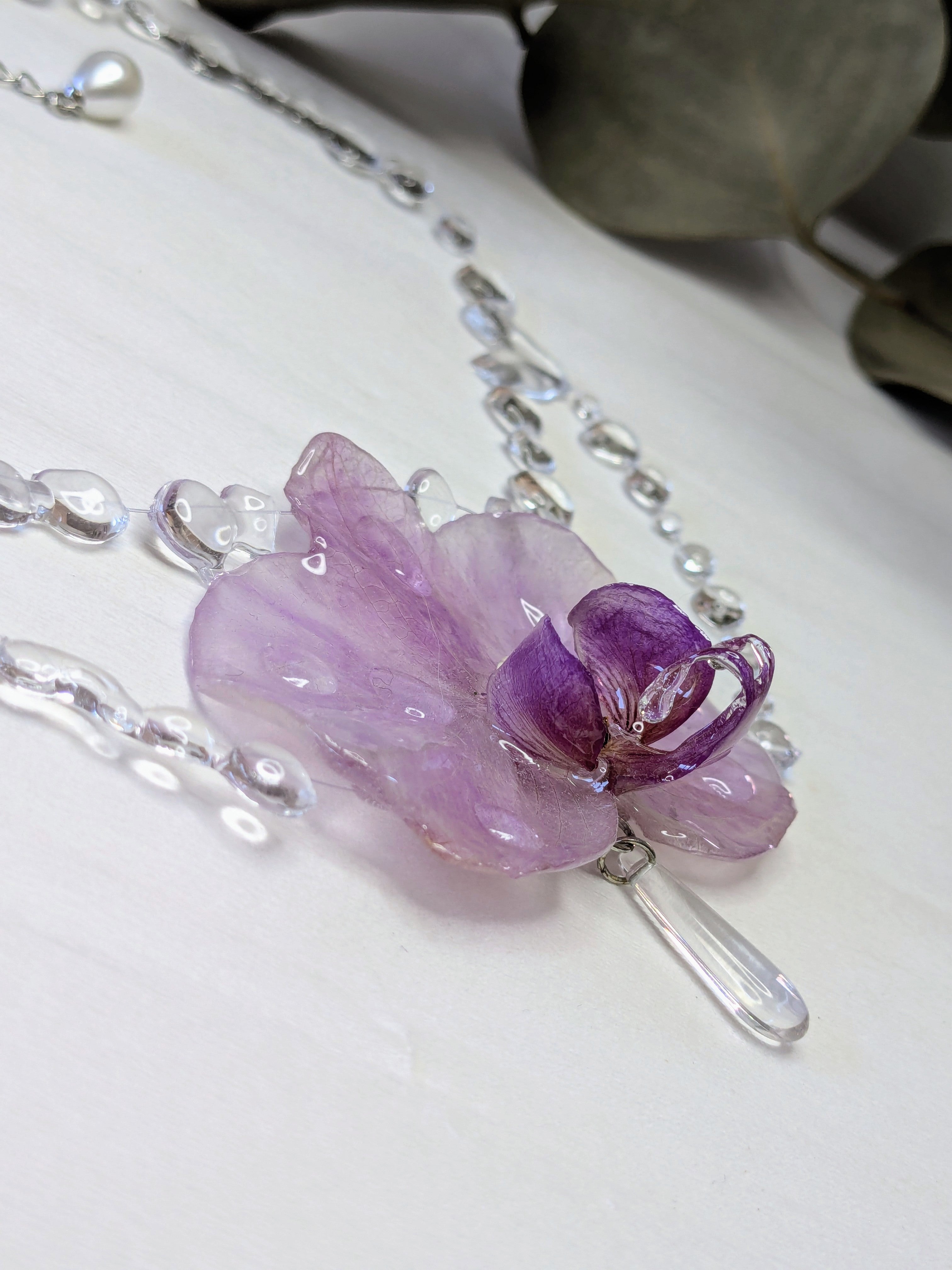 Collier Orchidée pluie