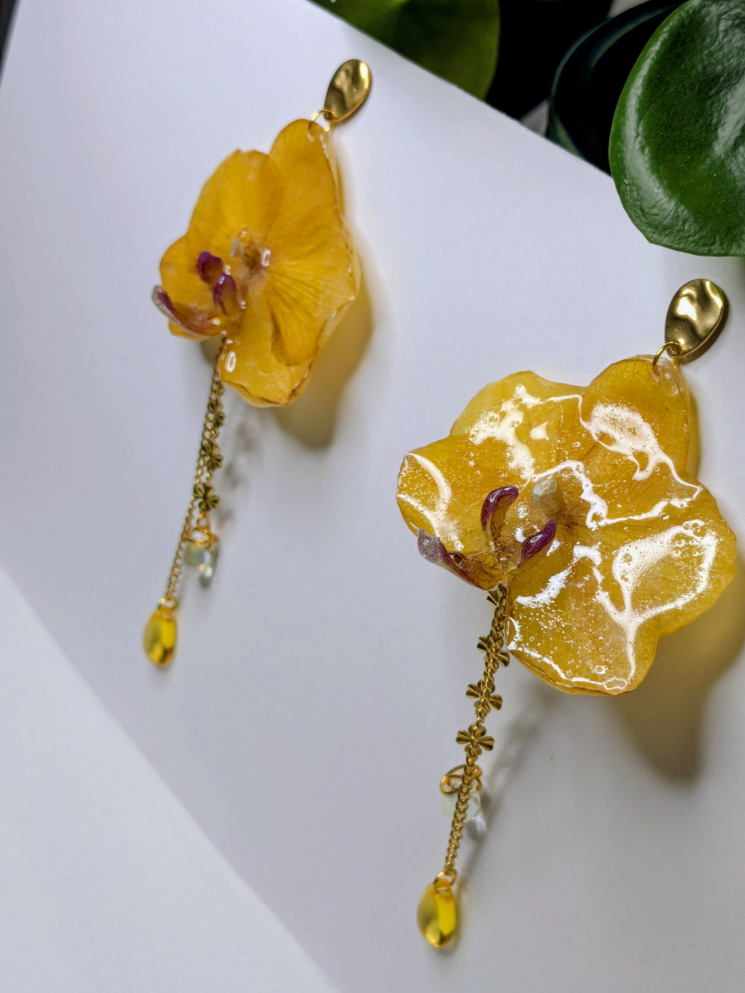 Boucles d'oreilles Orchidées