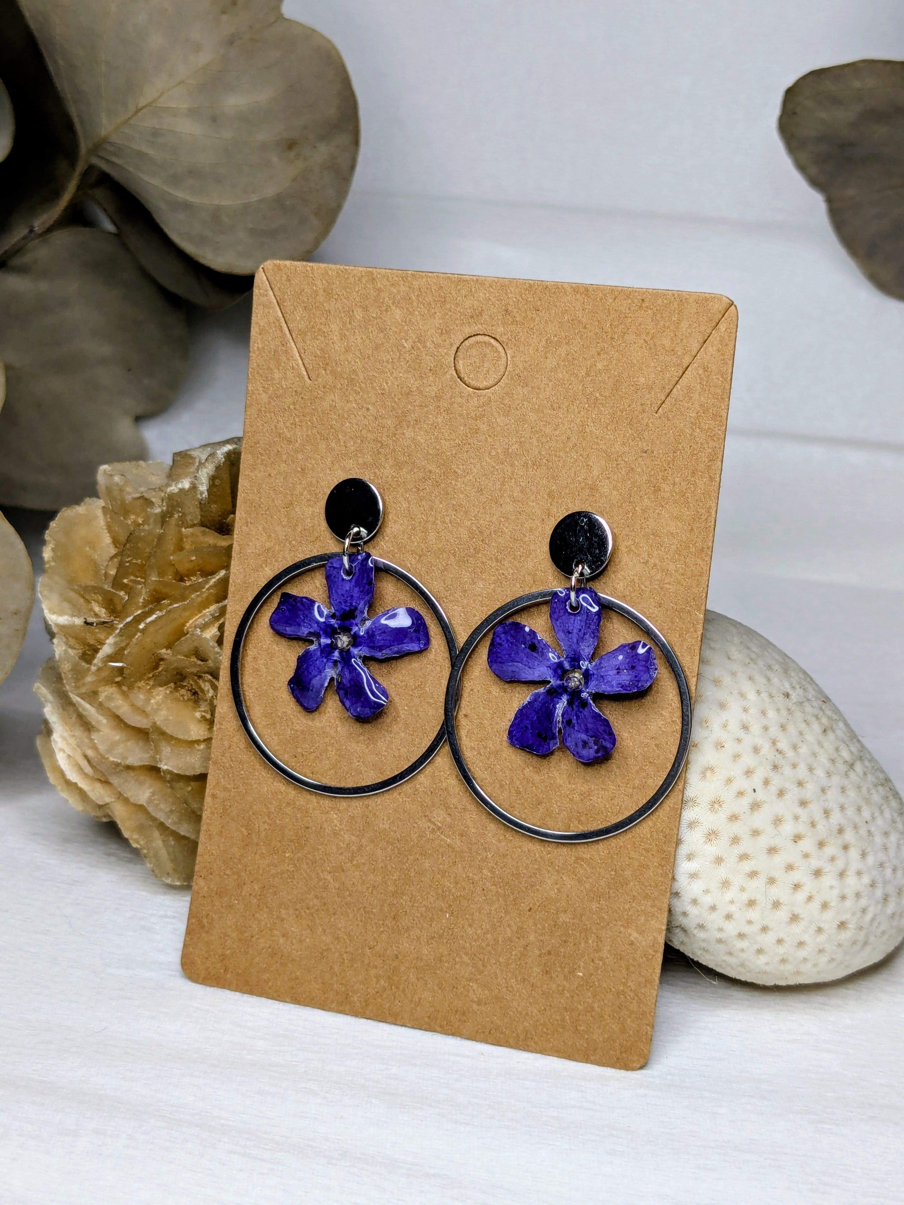 Boucles d'oreilles Pervenches