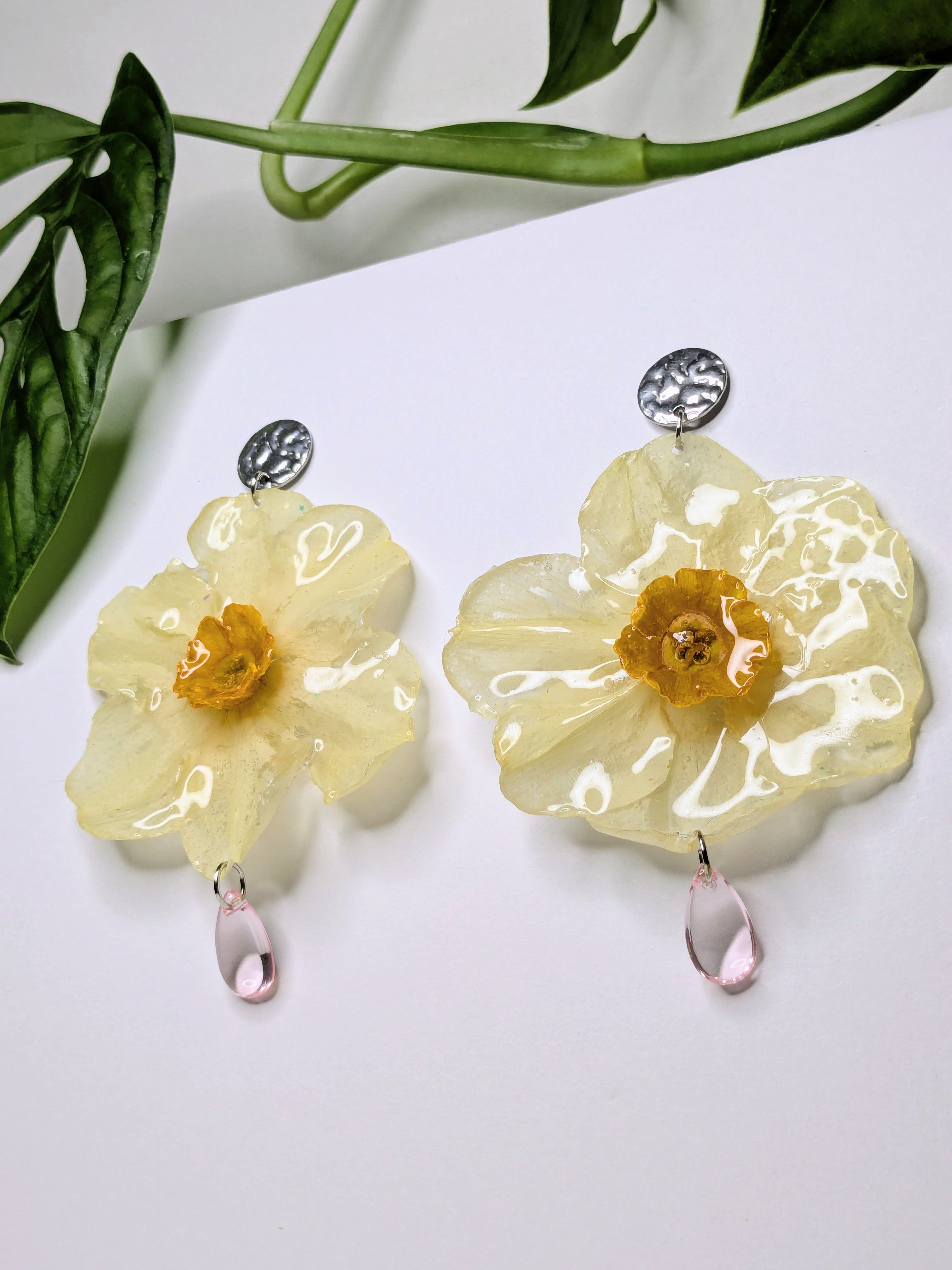 Boucles d'oreilles Zéphira Narcisses géantes