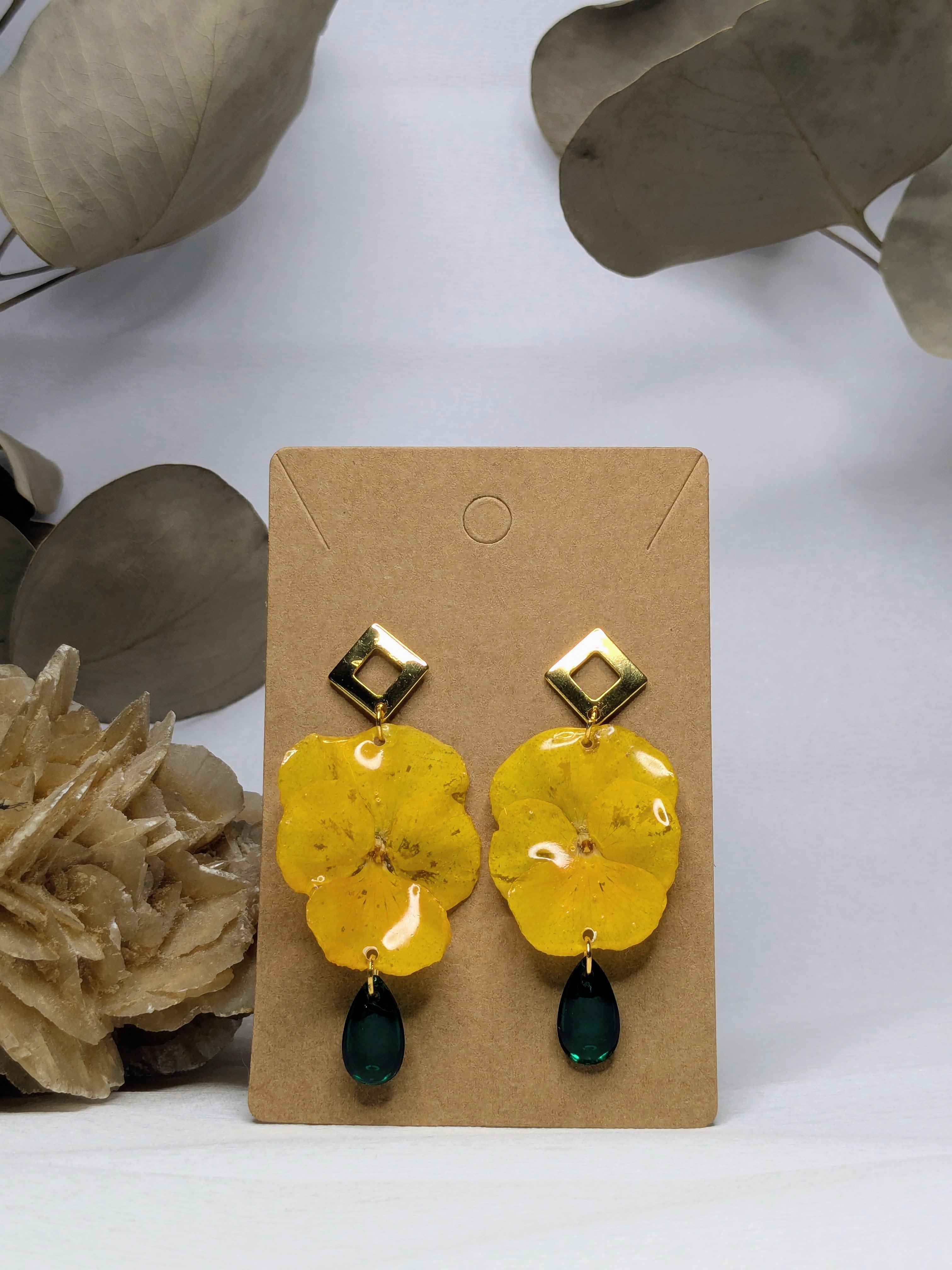 Boucles d'oreilles Sylva Pensées