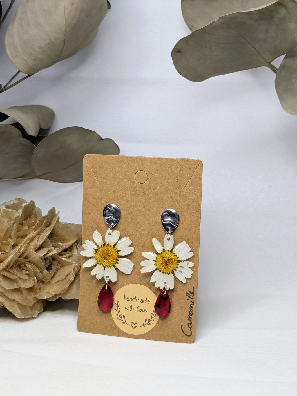 Boucles d'oreilles Ondine Camomilles