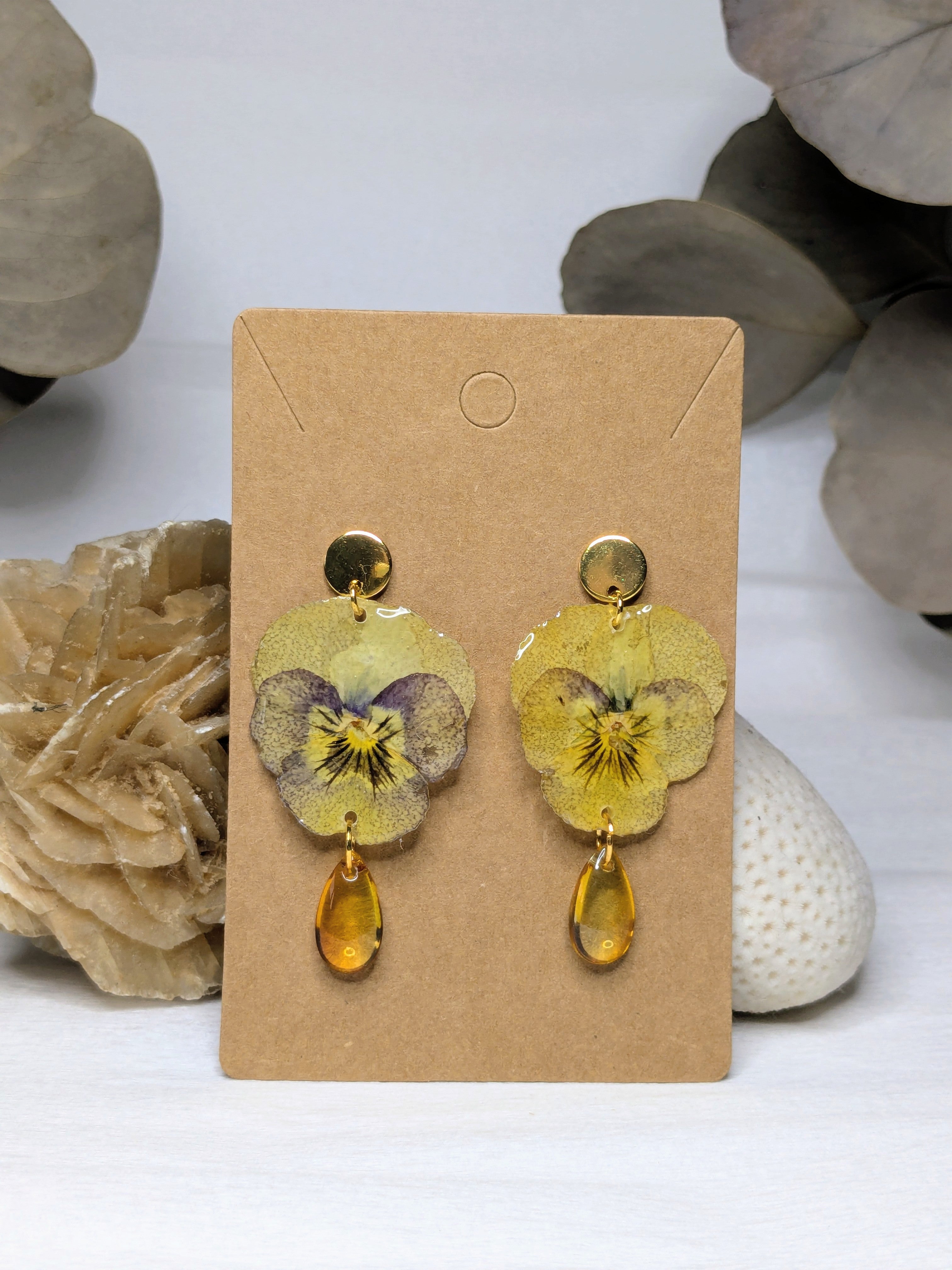 Boucles d'oreilles Aphrodite Pensées