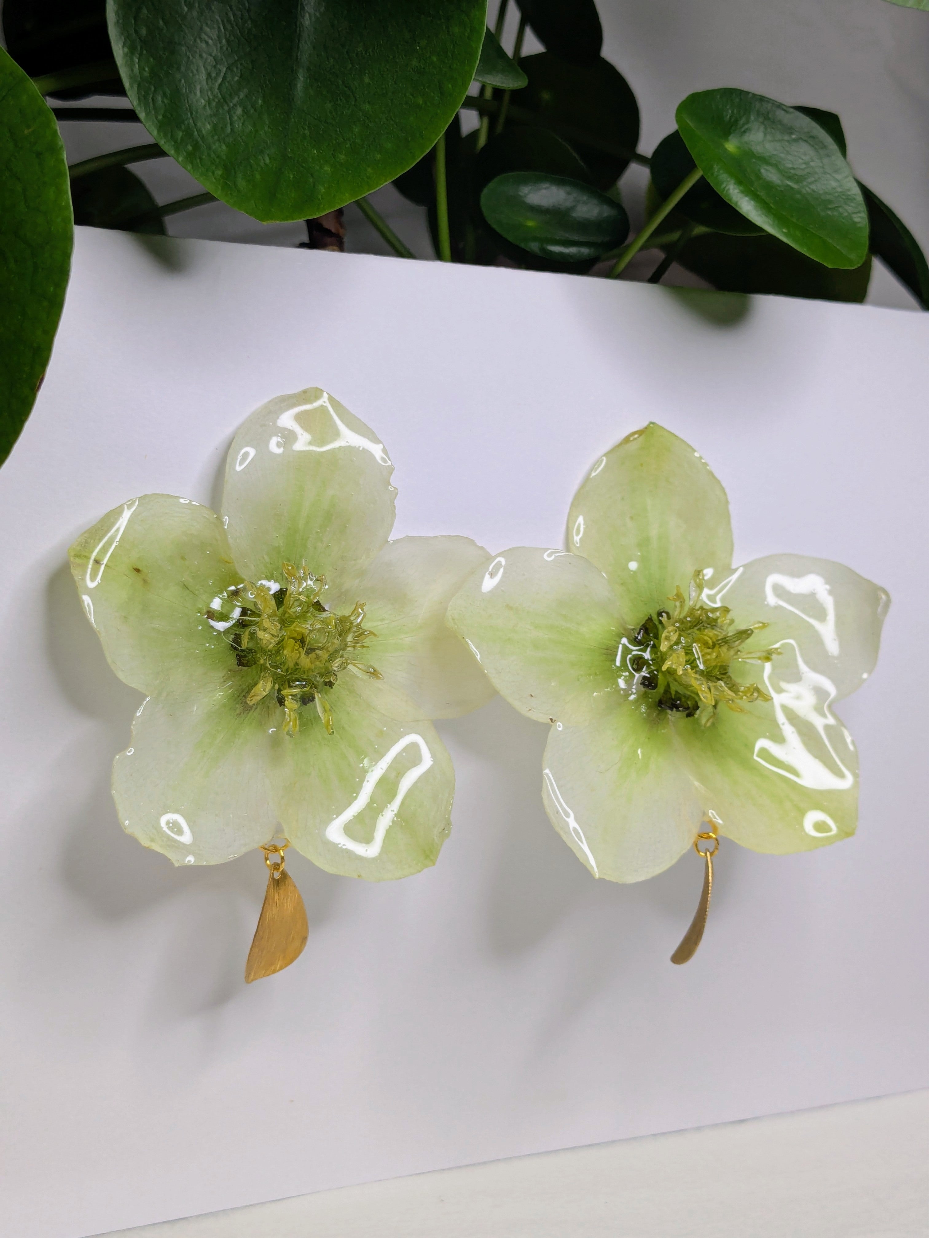 Boucles d'oreilles Hellébore XL