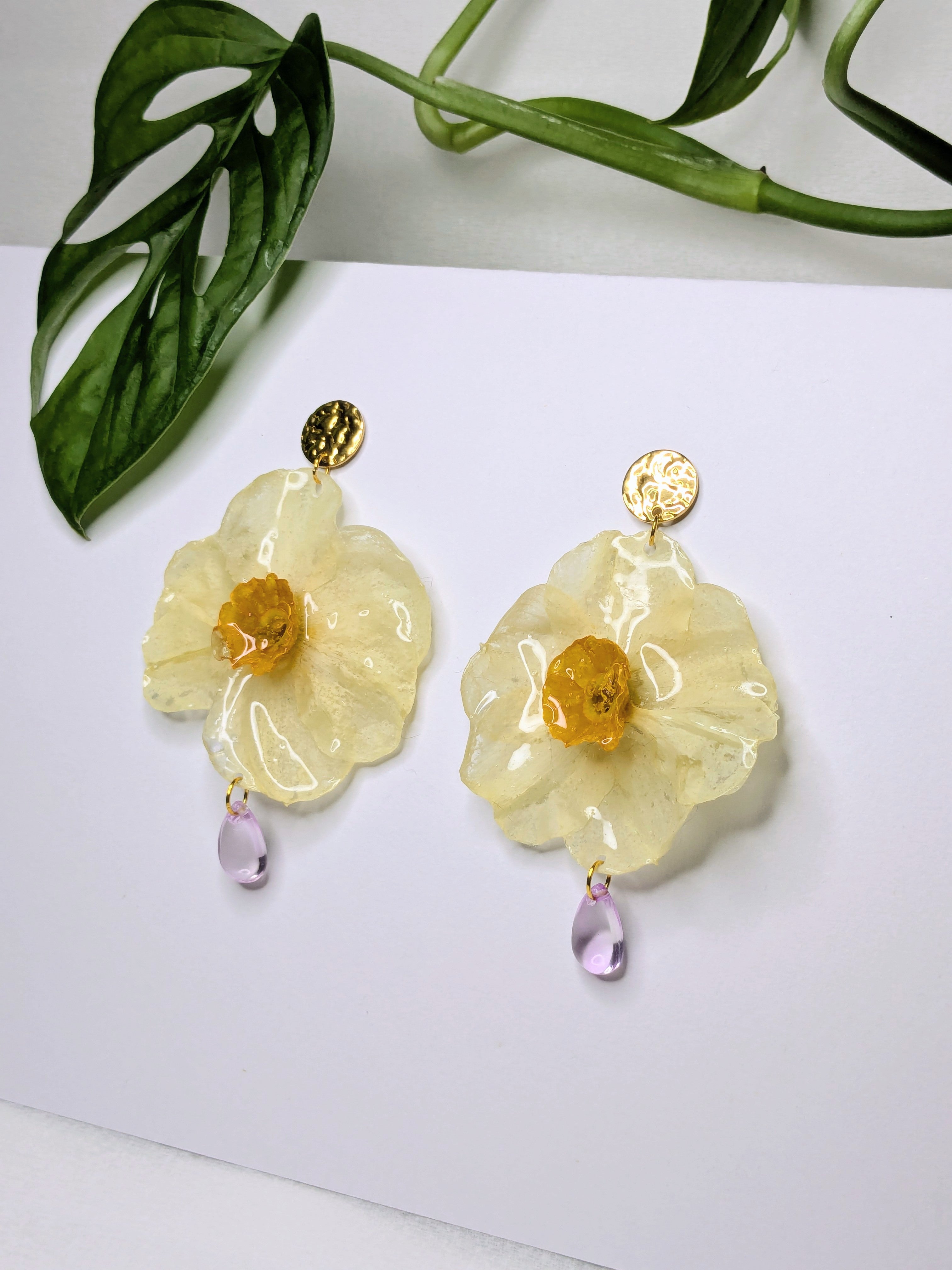 Boucles d'oreilles Zéphira Narcisses géantes