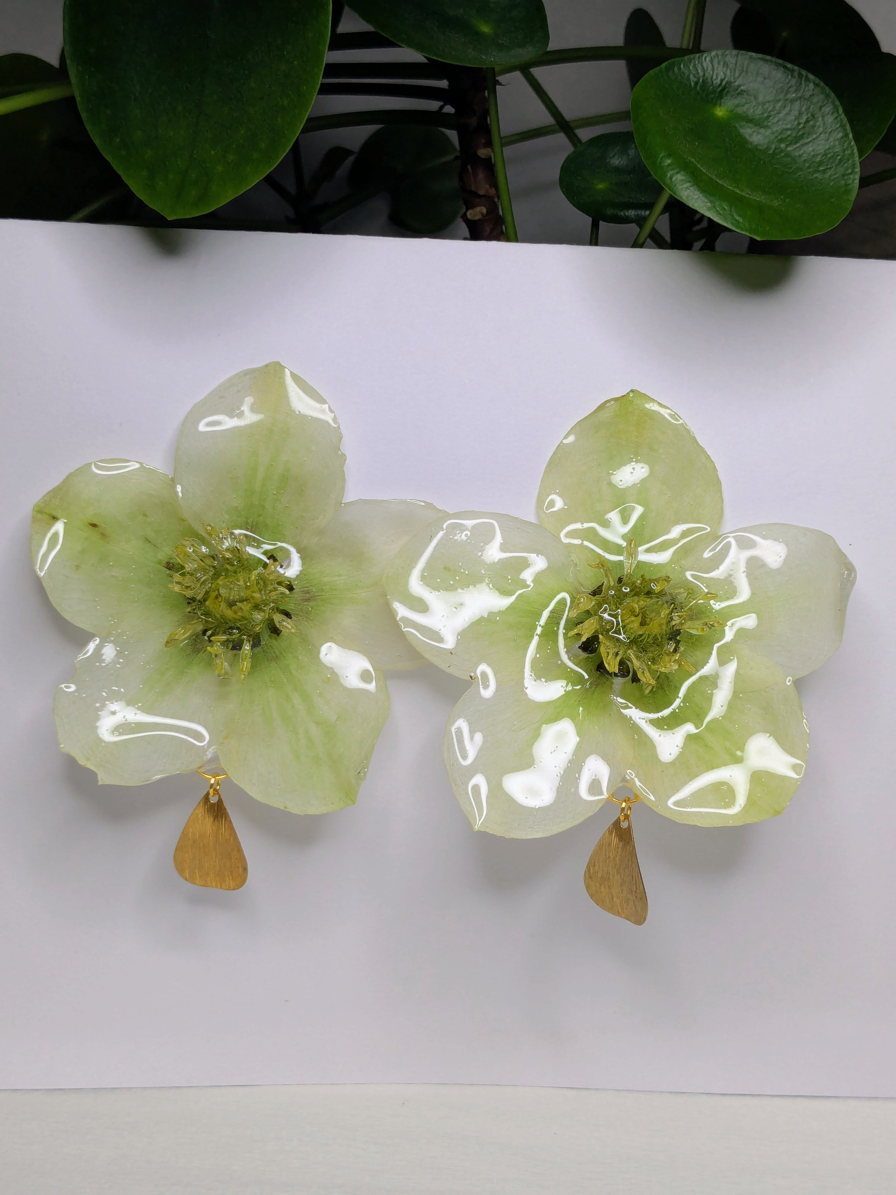 Boucles d'oreilles Hellébore XL
