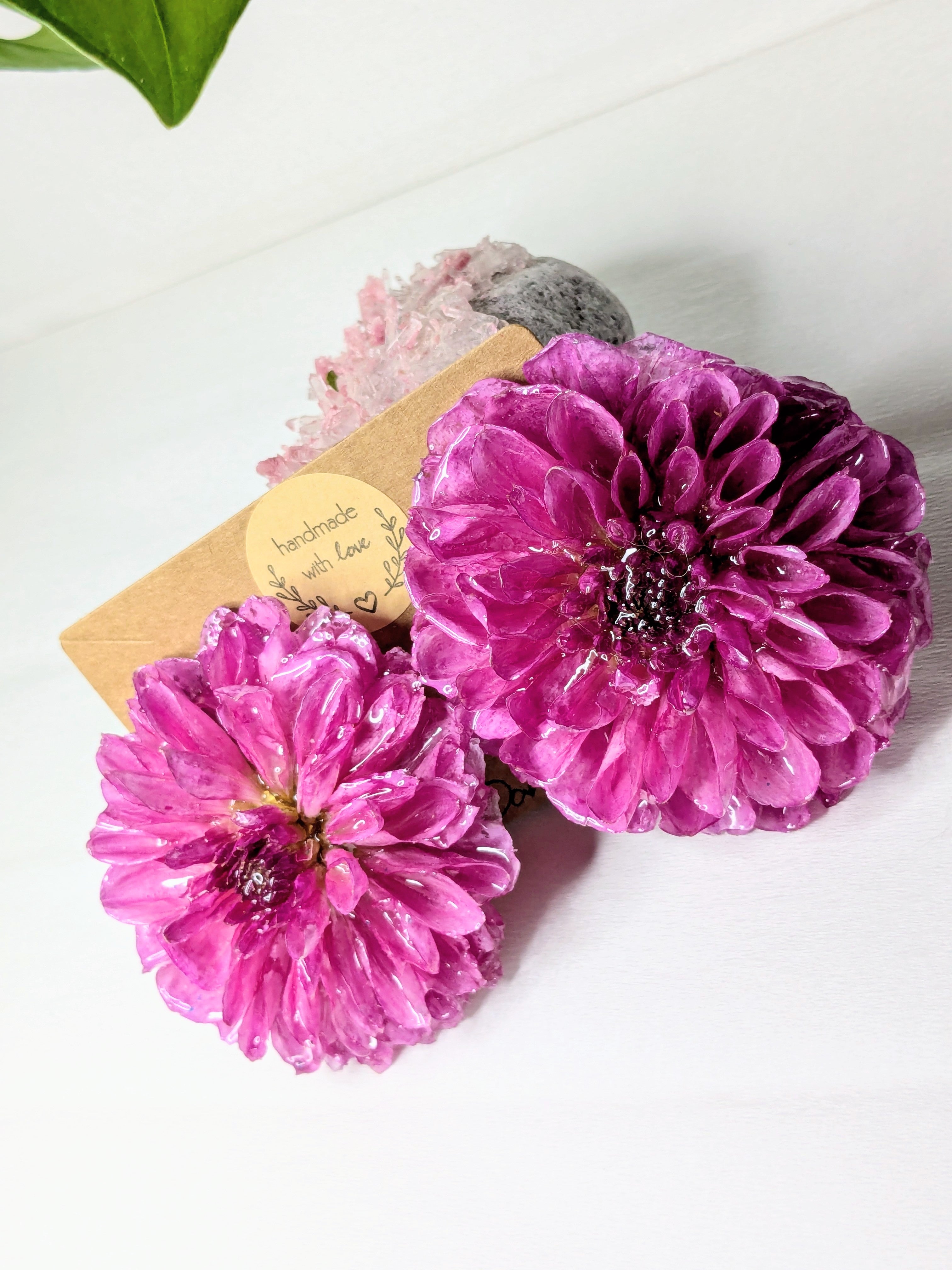 Boucles d'oreilles Bourgeon Dahlias géantes