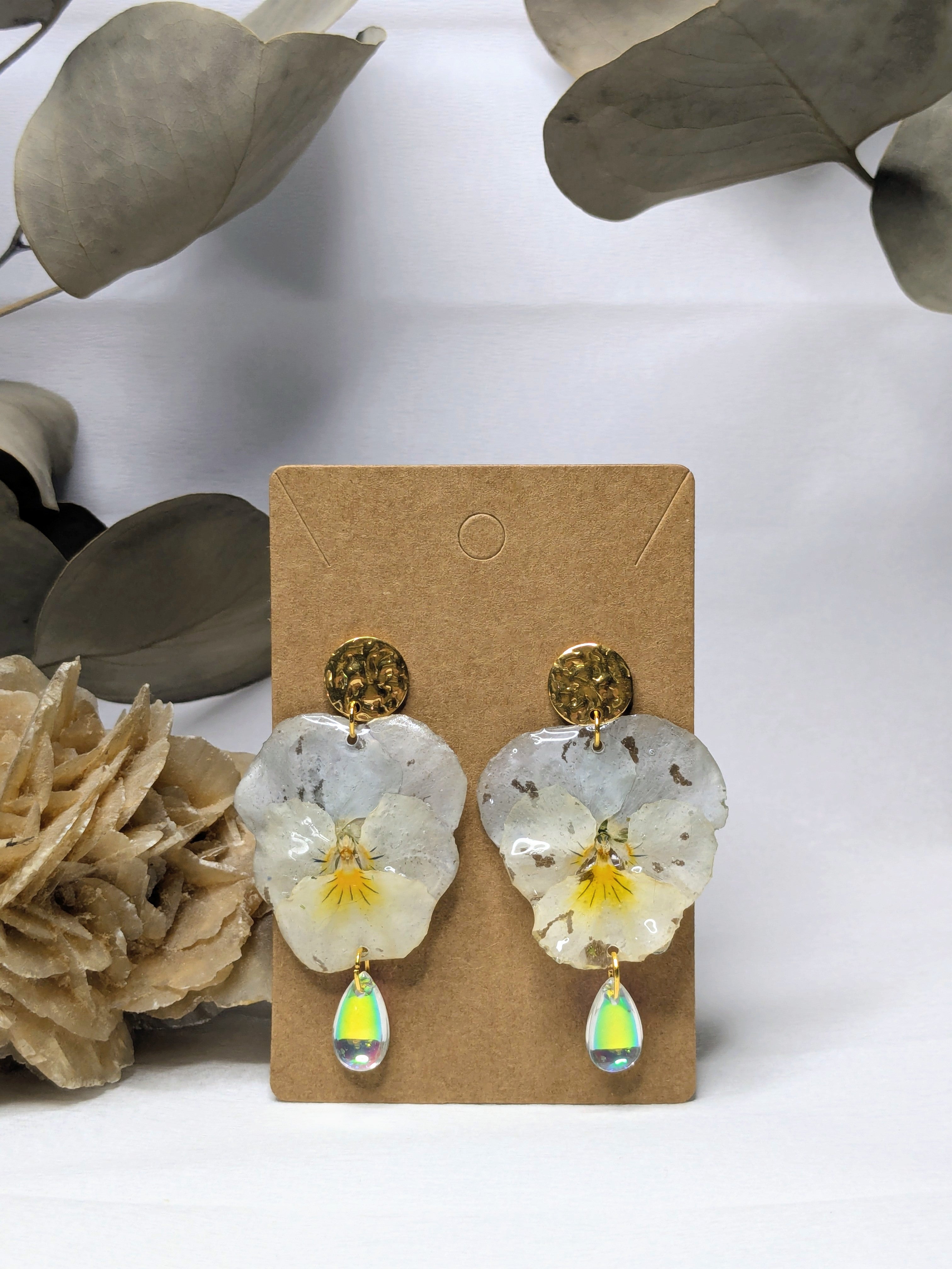 Boucles d'oreilles Zéphira Pensées