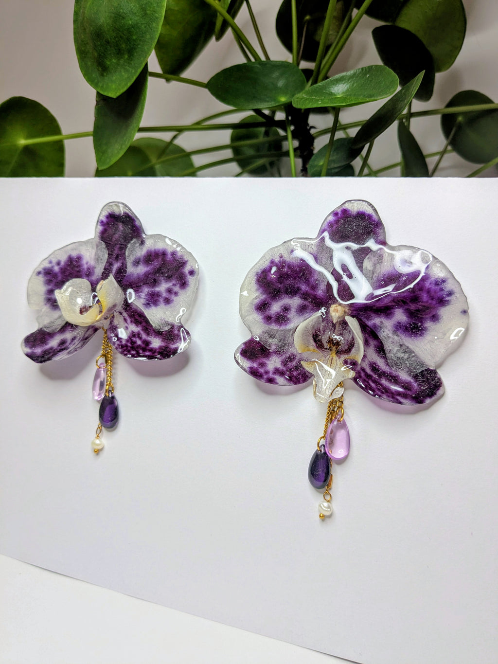Boucles d'oreilles Orchidées
