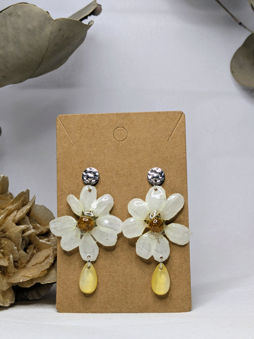 Boucles d'oreilles Selene Bidens Blanc