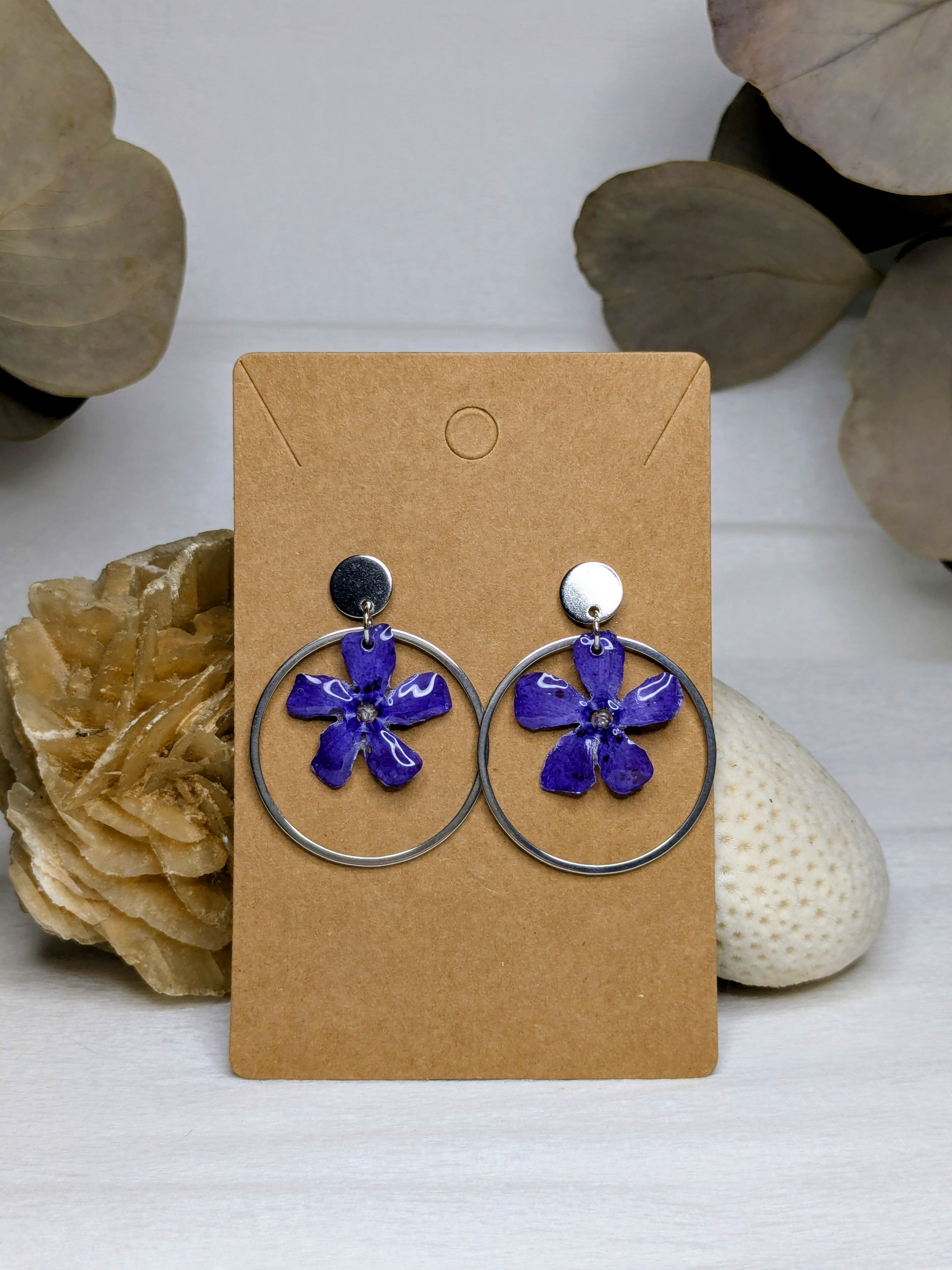 Boucles d'oreilles Pervenches