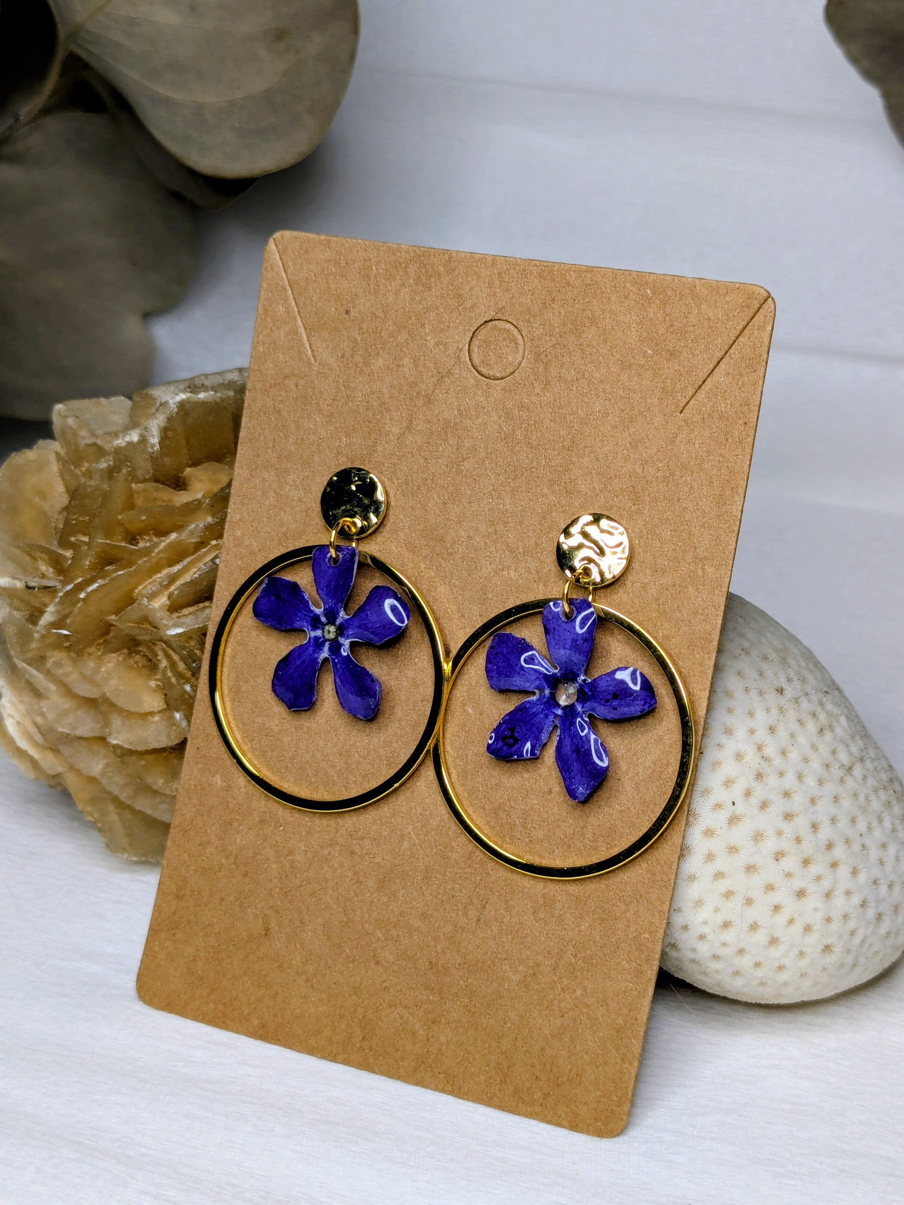 Boucles d'oreilles Pervenches