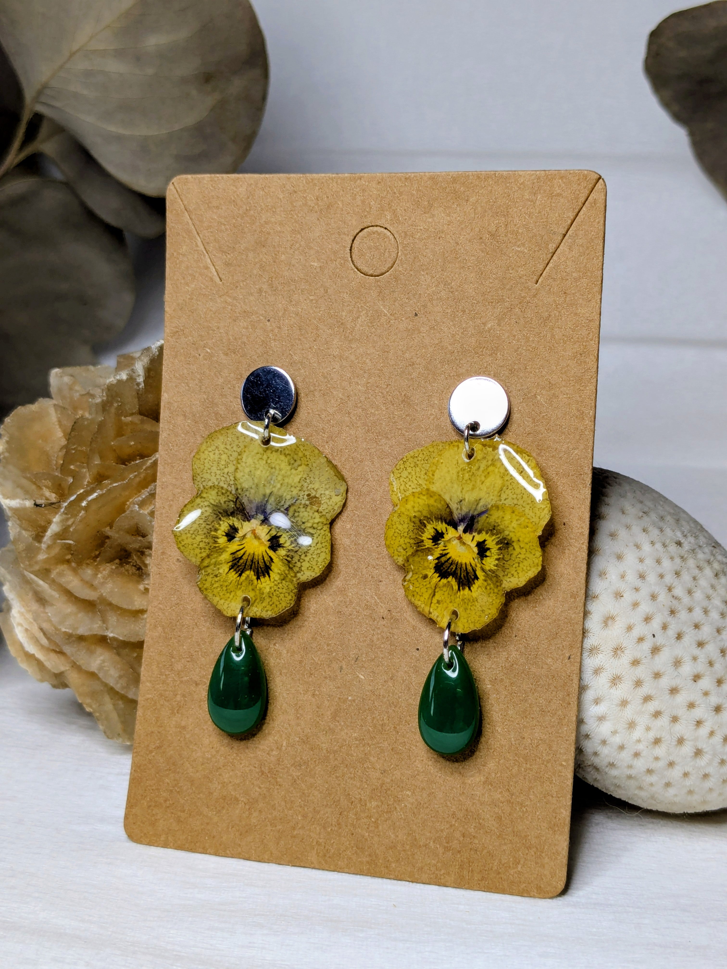 Boucles d'oreilles Aphrodite Pensées