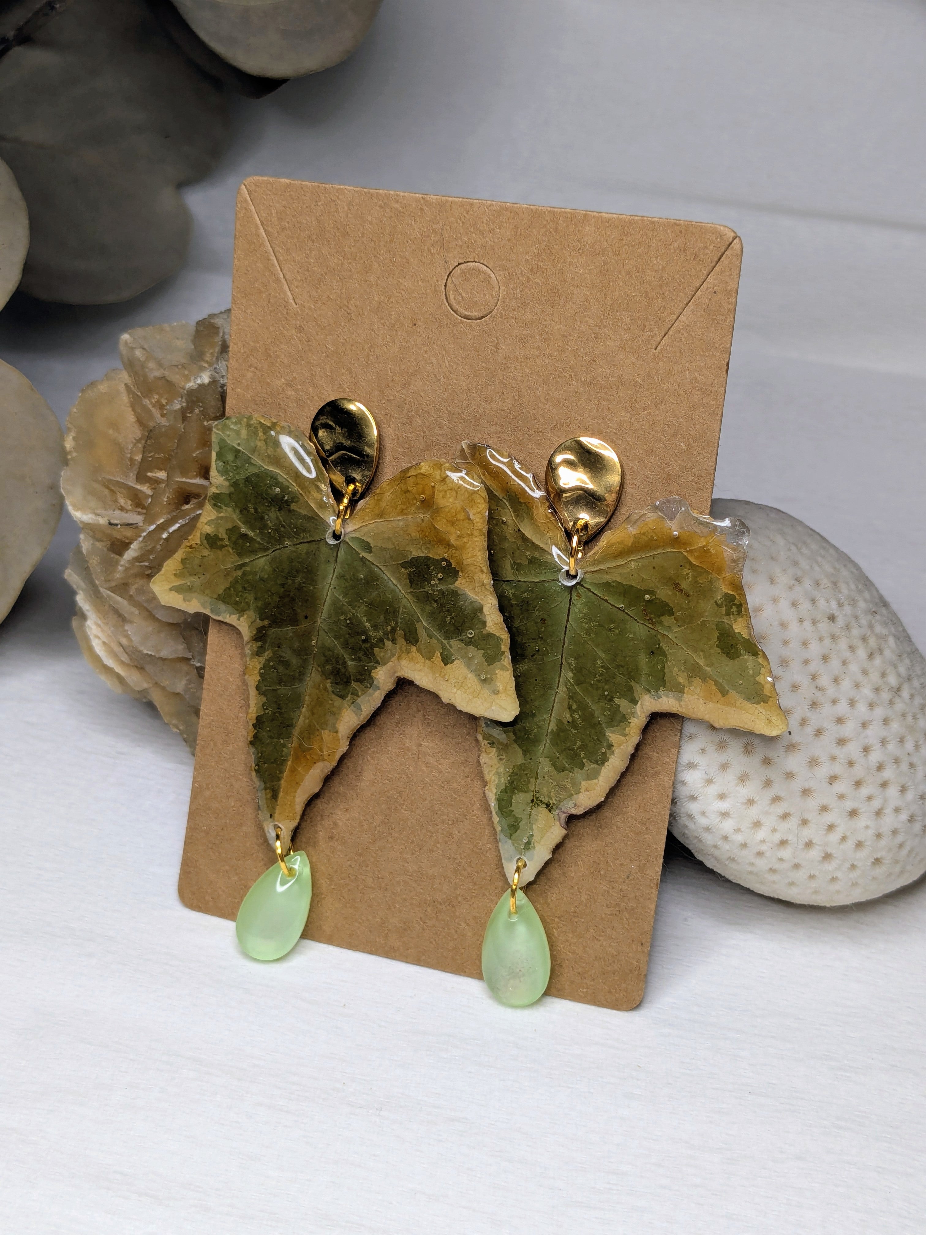 Boucles d'oreilles Ondine Lierre