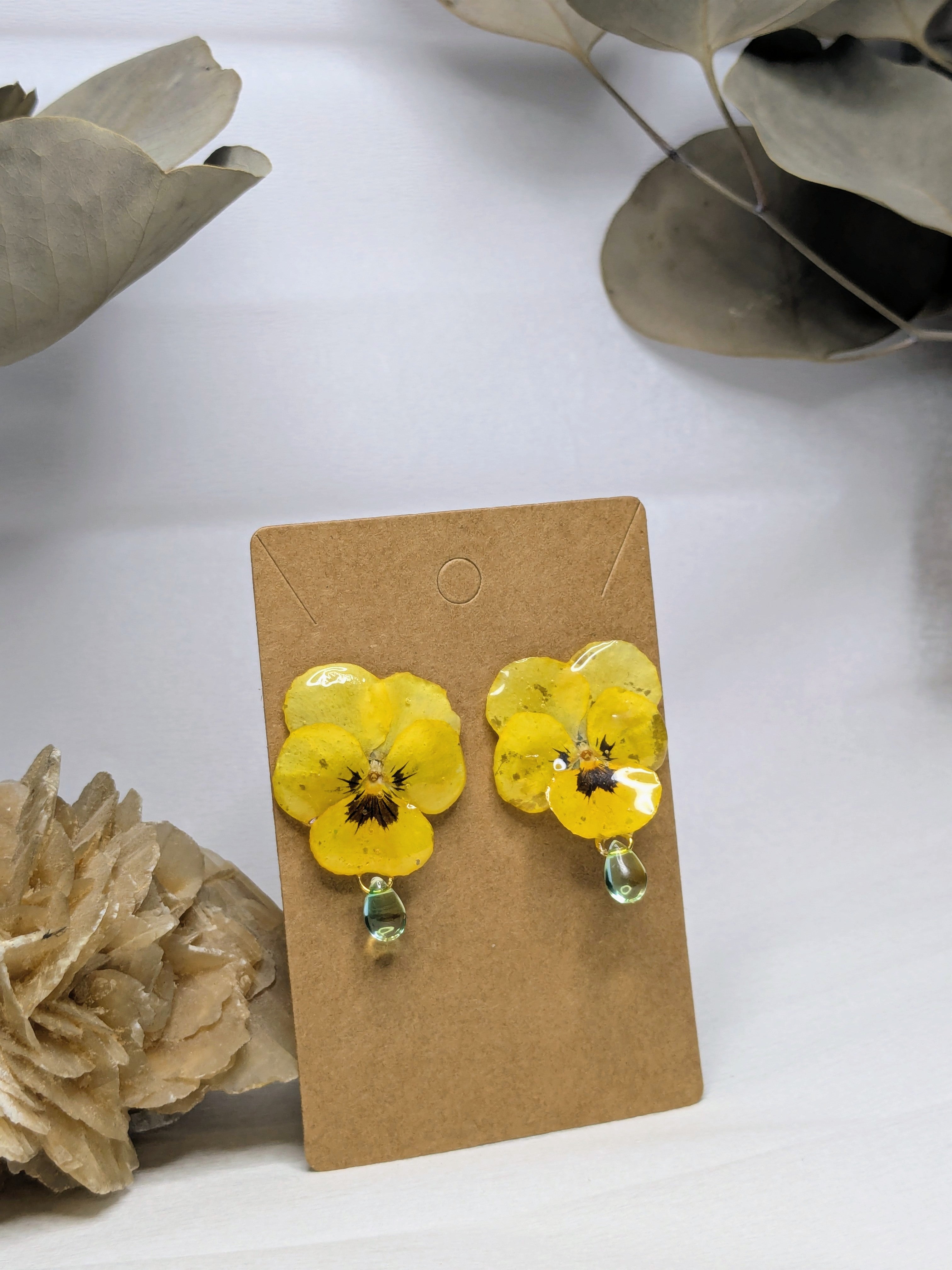Boucles d'oreilles Dryade Pensées