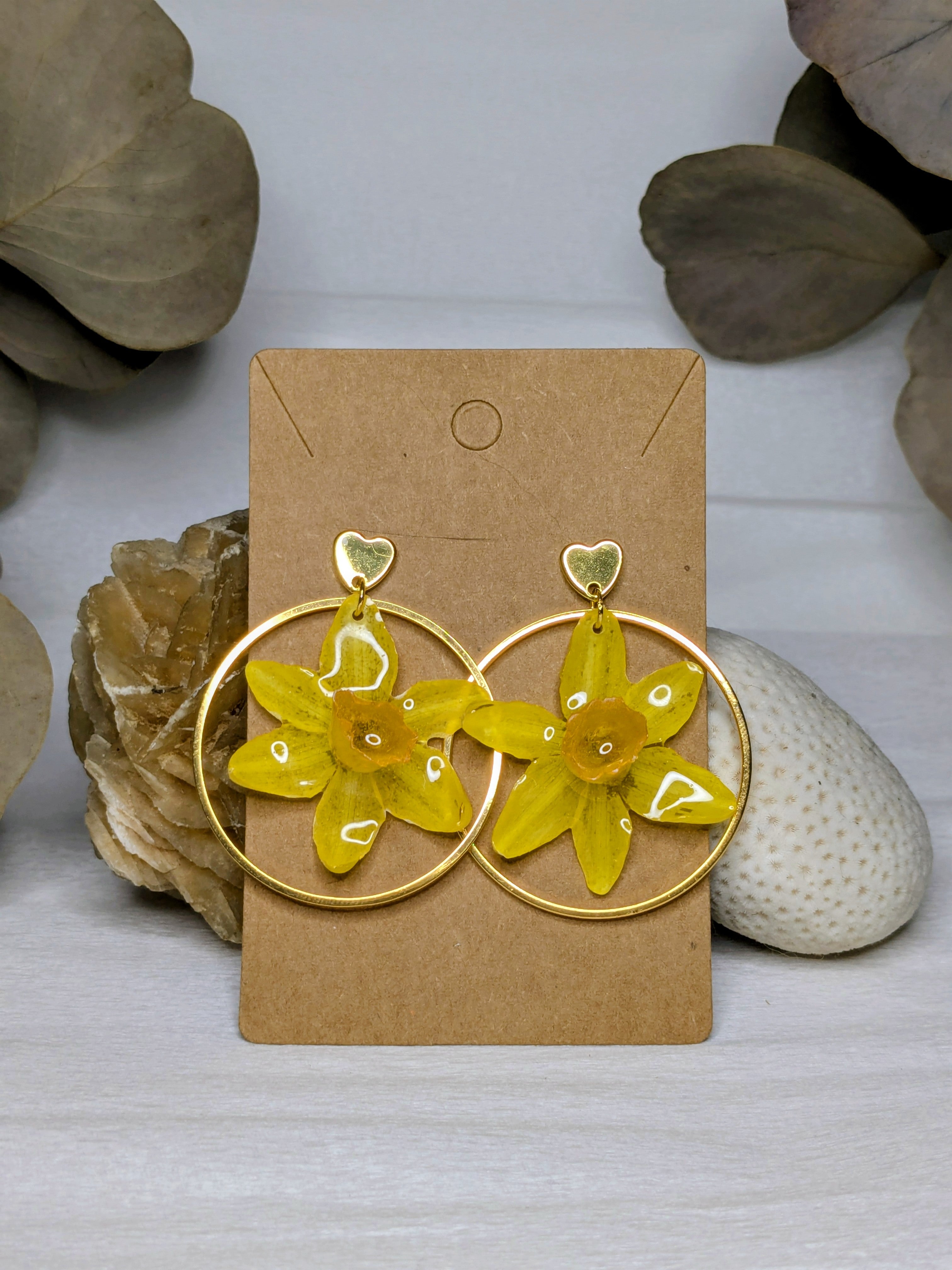 Boucles d'oreilles Lunelle Jonquilles