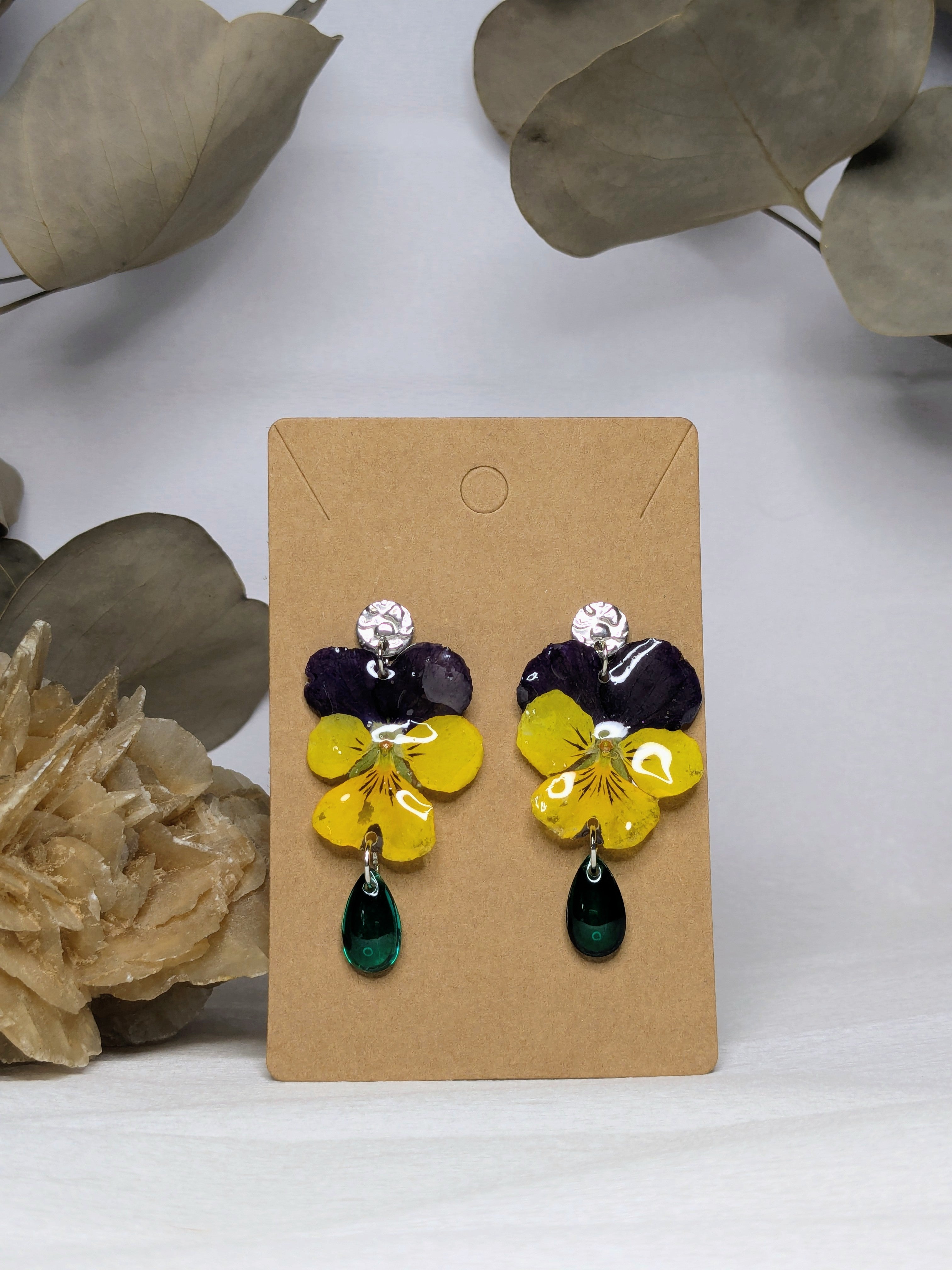 Boucles d'oreilles Selene Pensées