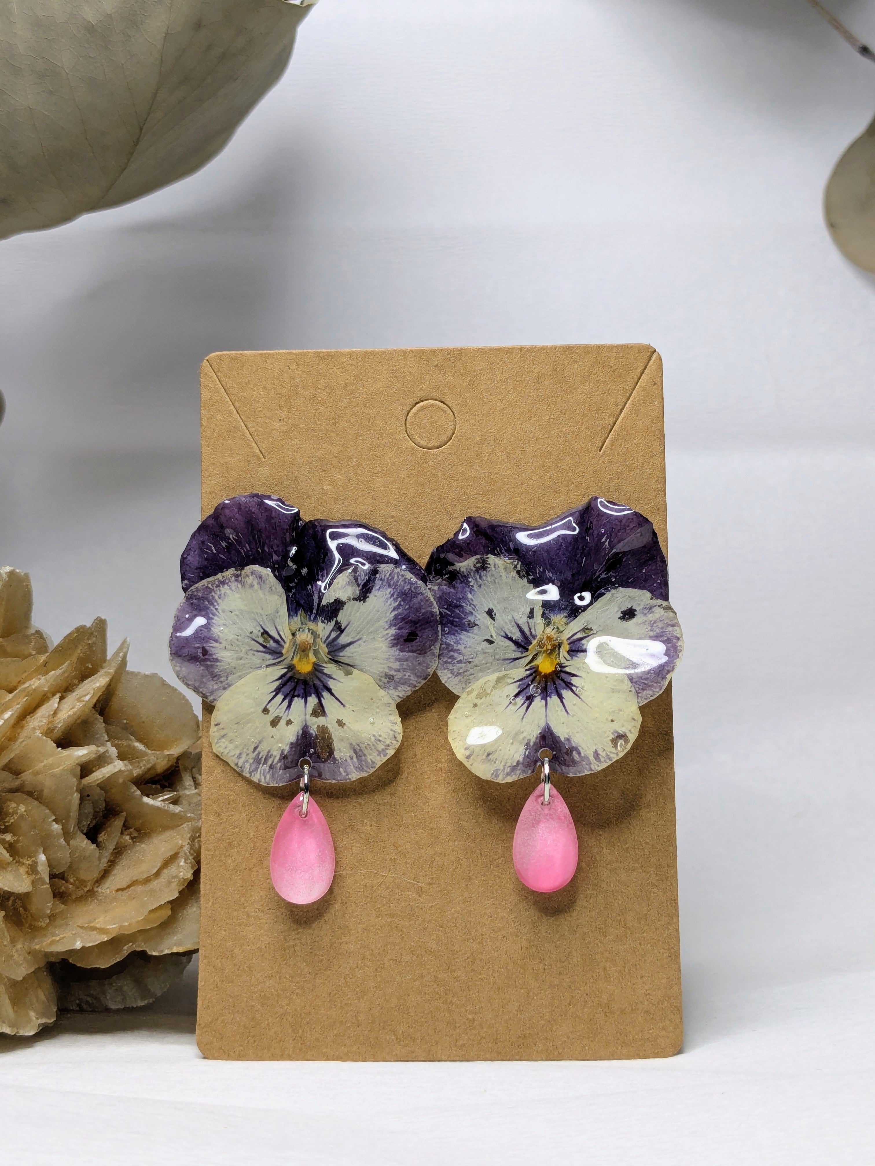 Boucles d'oreilles Elvira Pensées