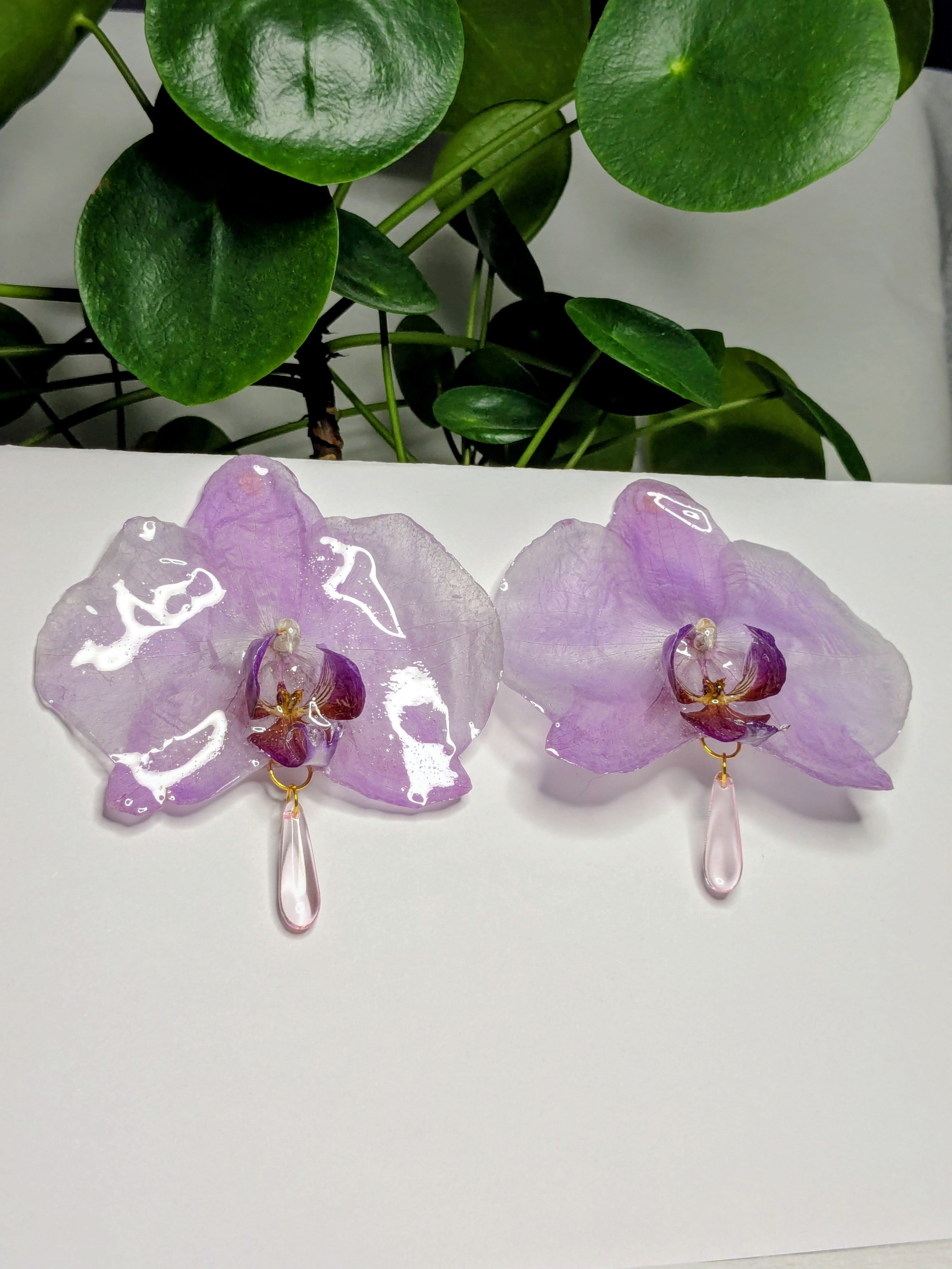Boucles d'oreilles Orchidées