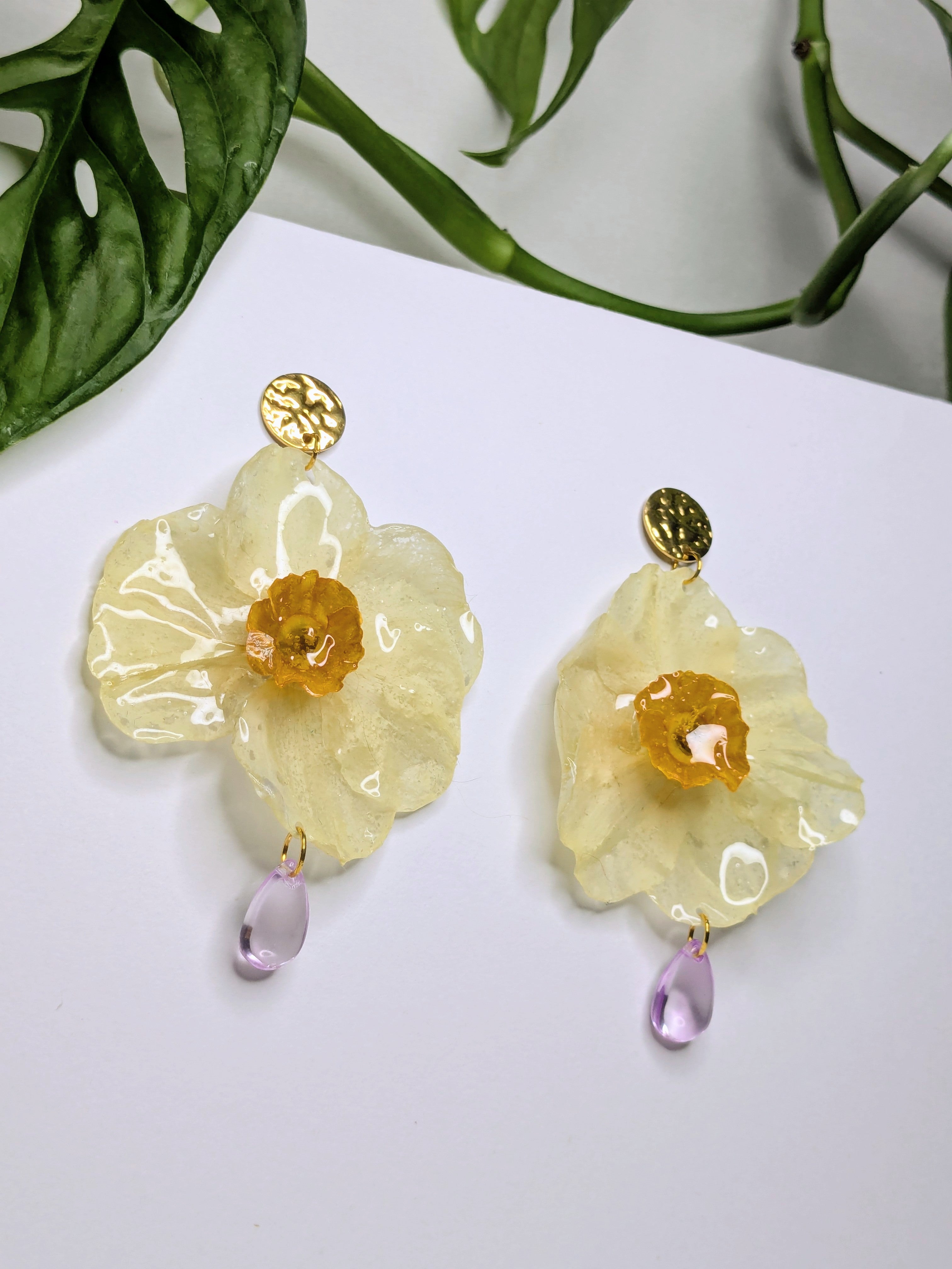 Boucles d'oreilles Zéphira Narcisses géantes