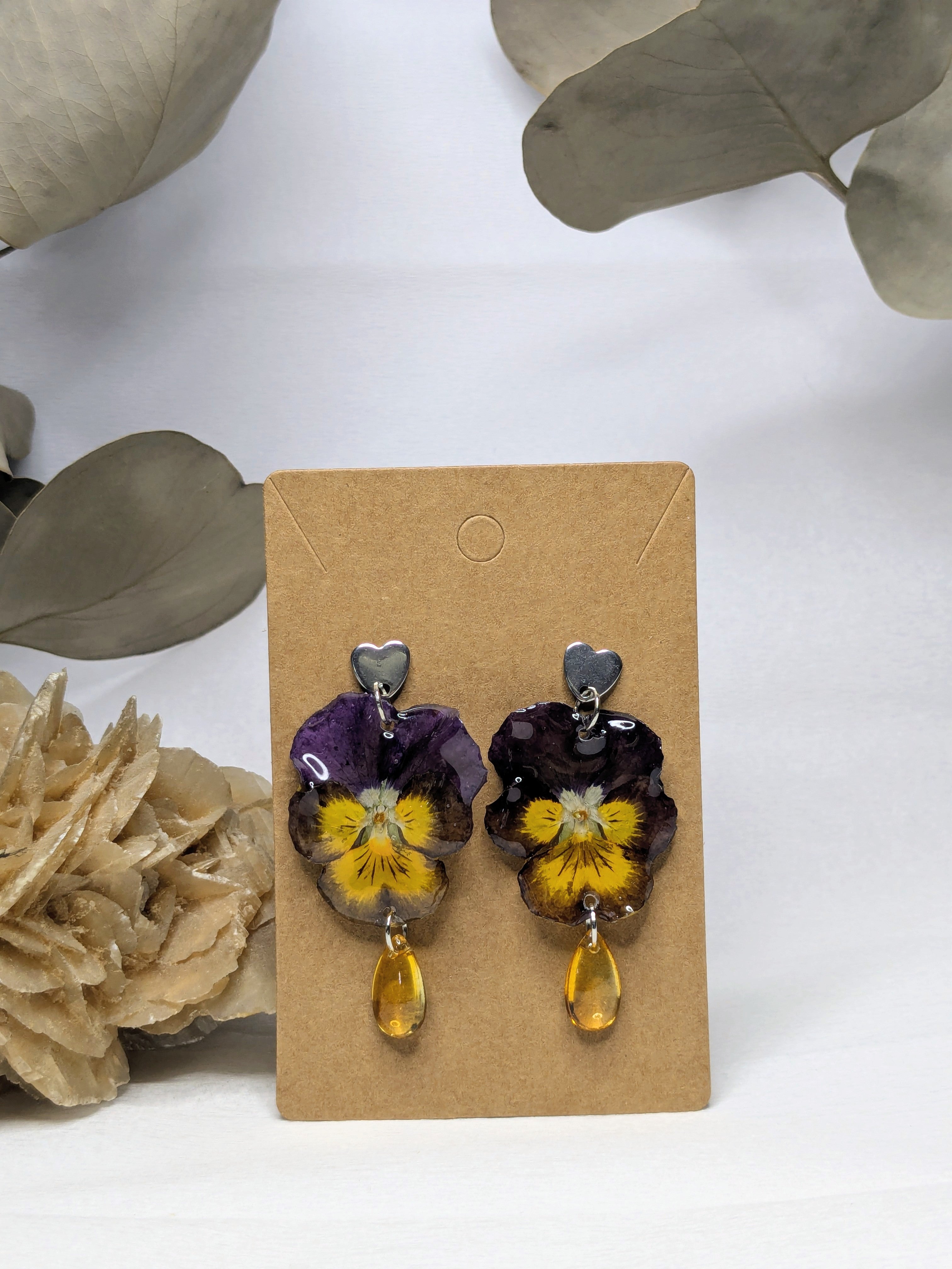 Boucles d'oreilles Freya Pensées