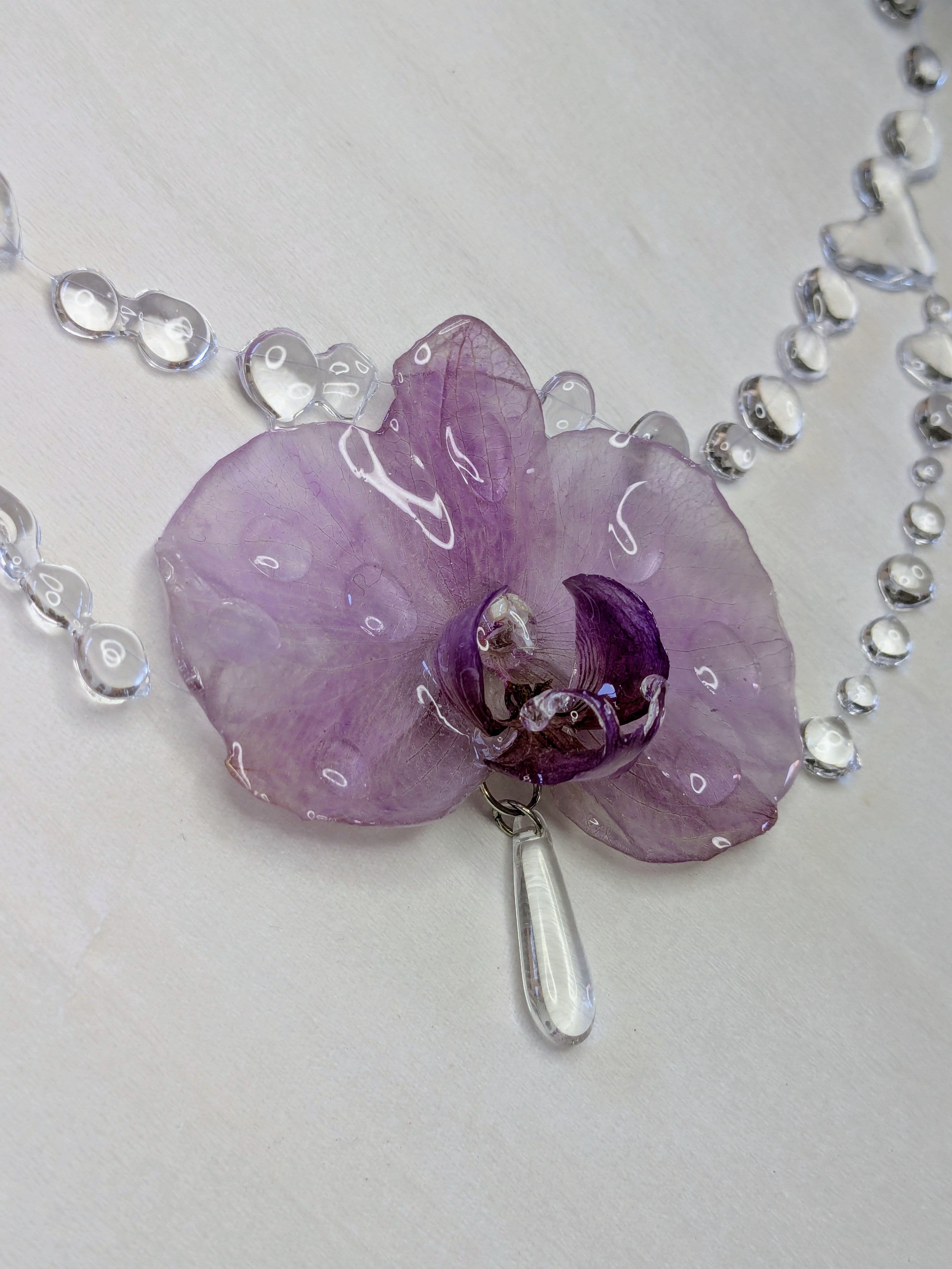 Collier Orchidée pluie