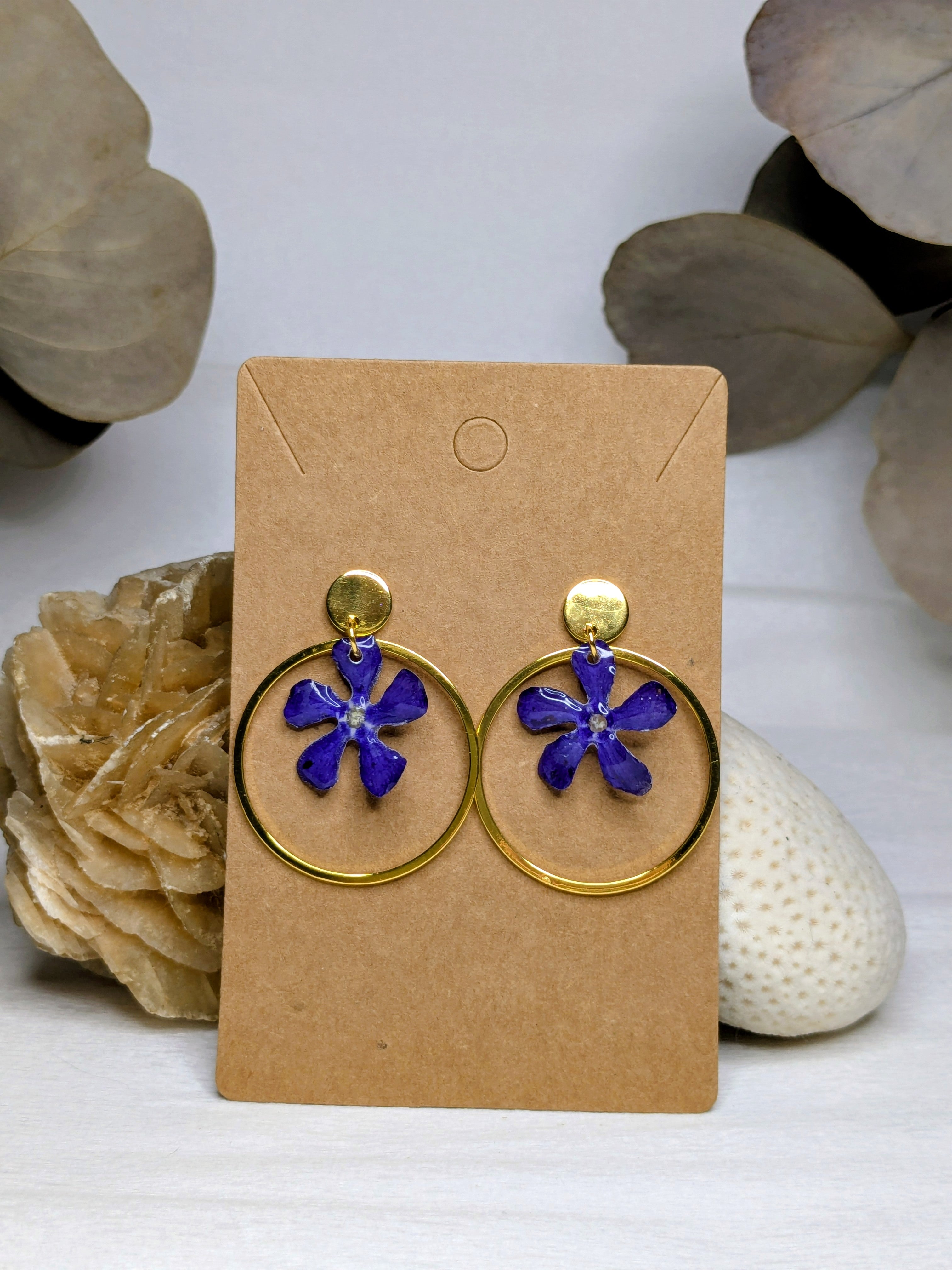 Boucles d'oreilles Pervenches