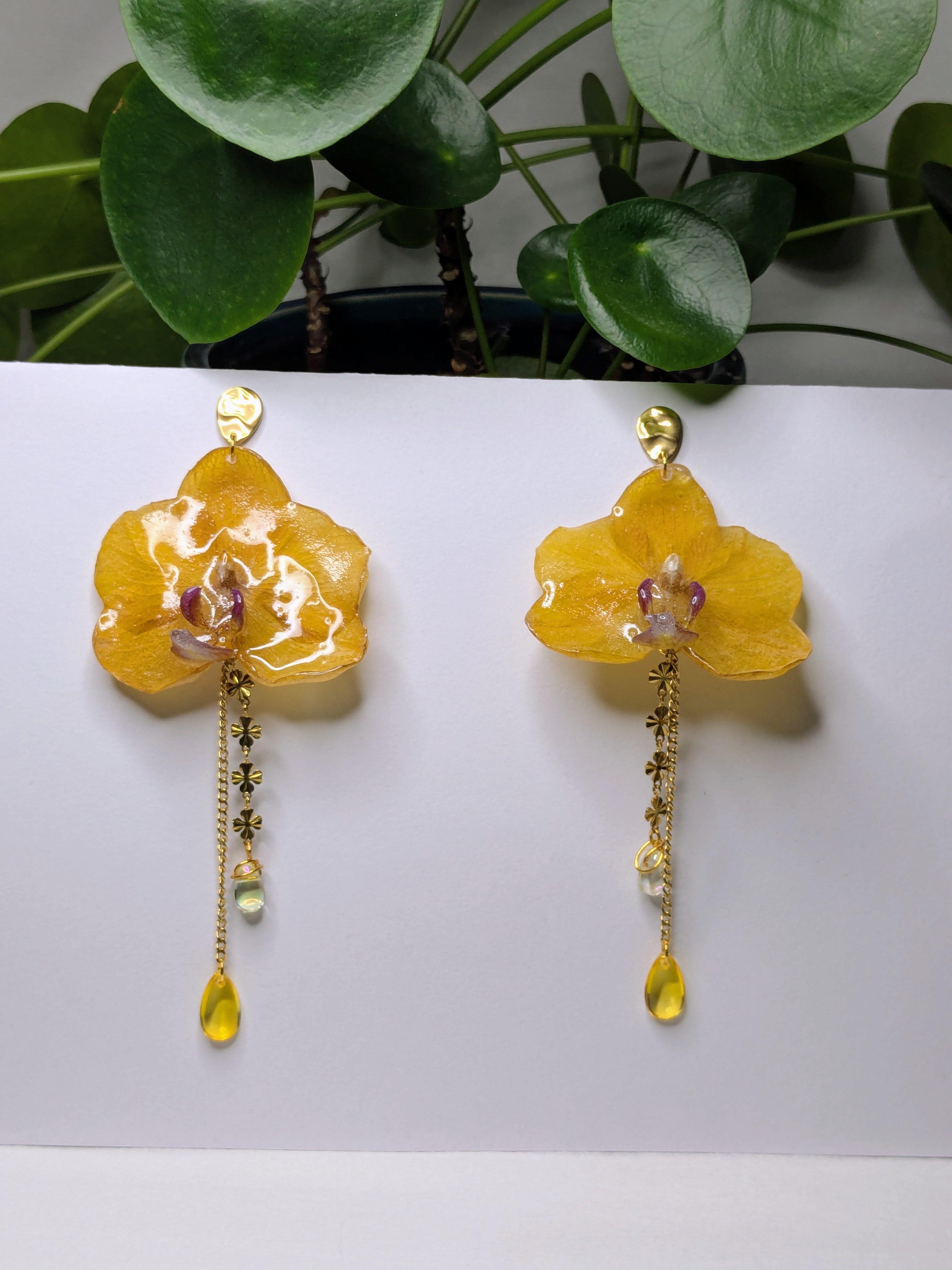 Boucles d'oreilles Orchidées