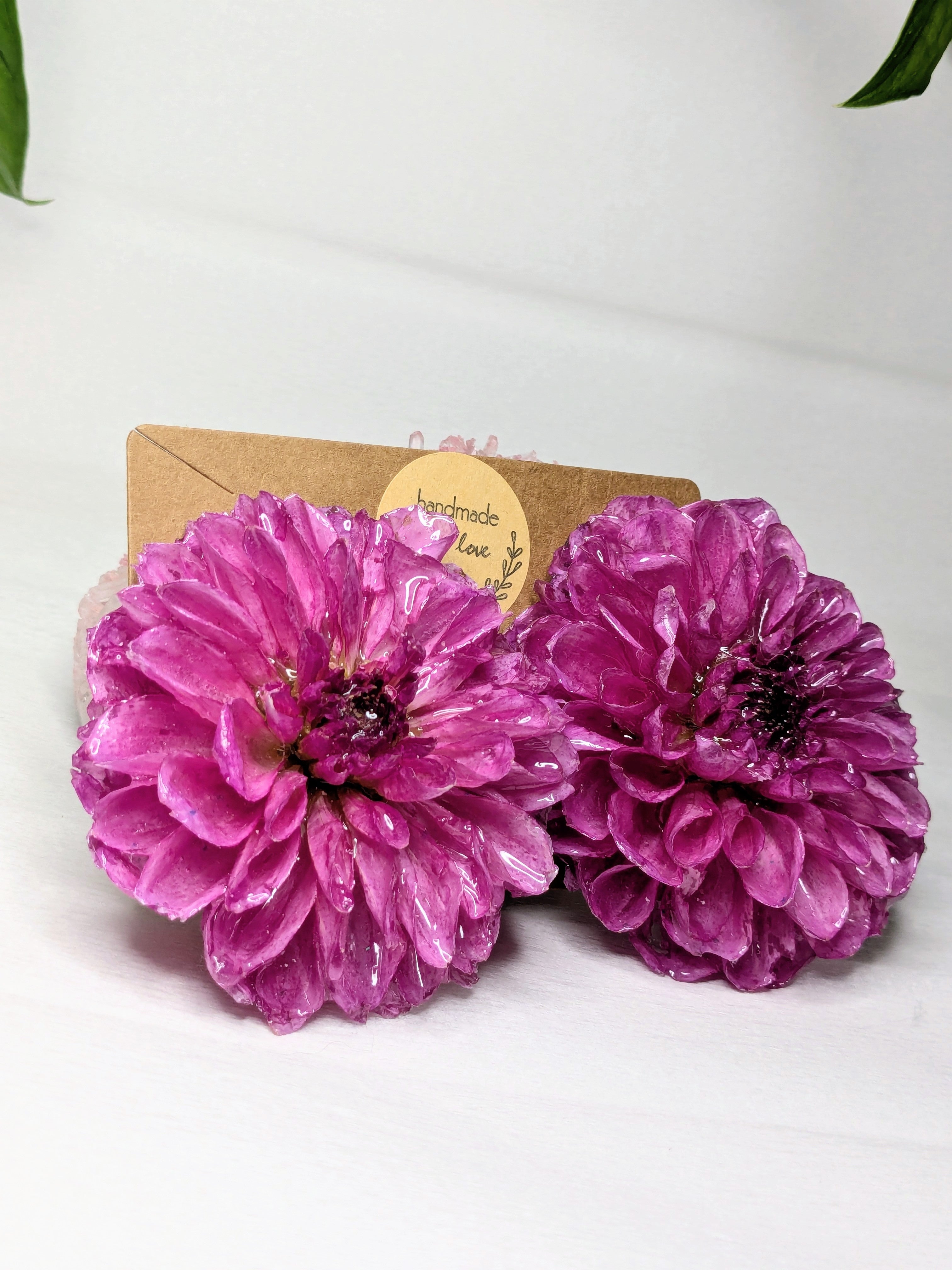 Boucles d'oreilles Bourgeon Dahlias géantes