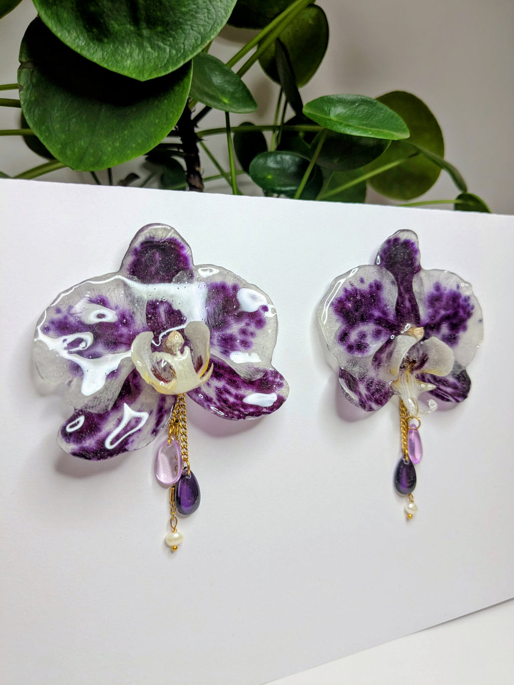 Boucles d'oreilles Orchidées