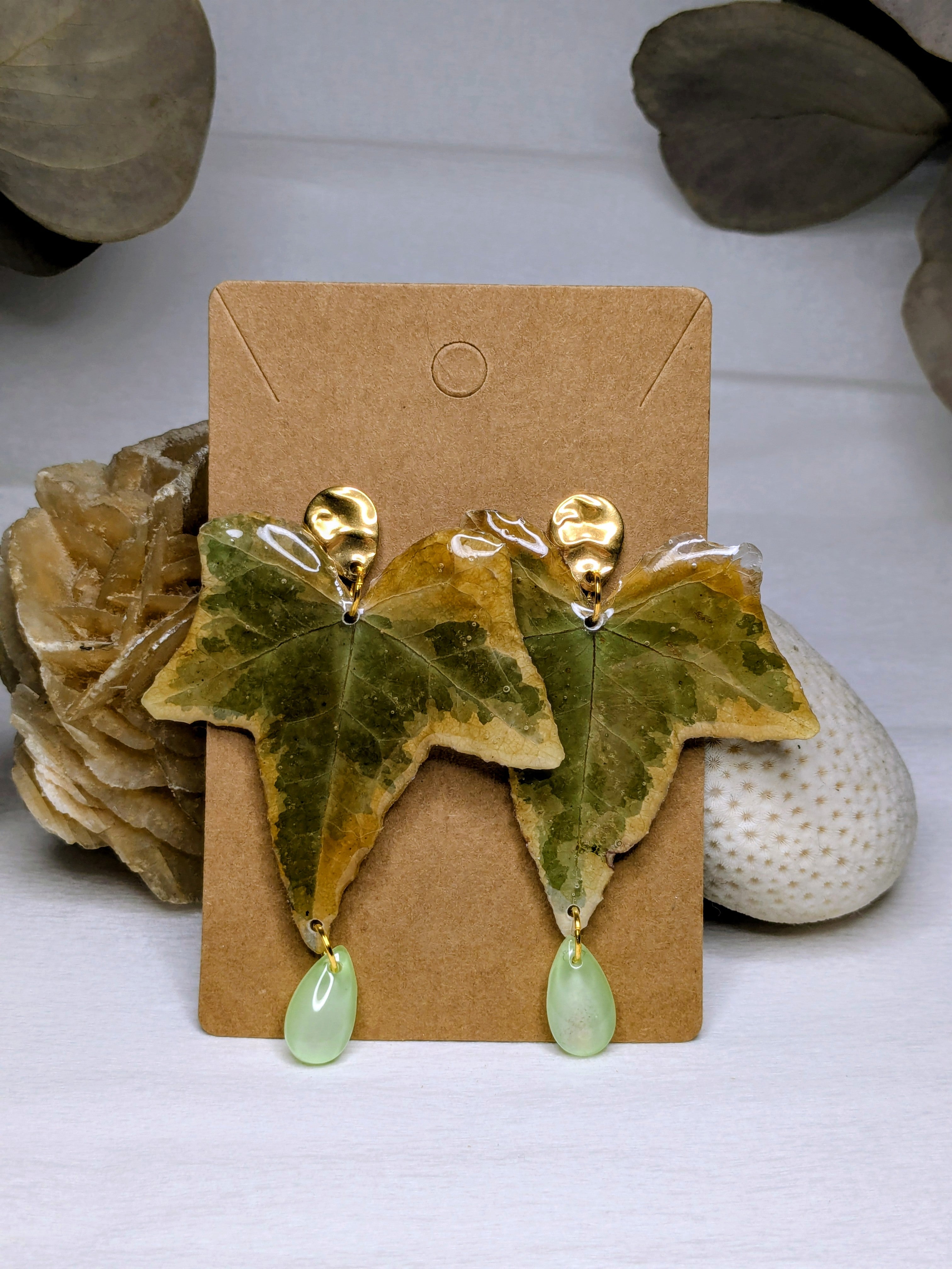 Boucles d'oreilles Ondine Lierre