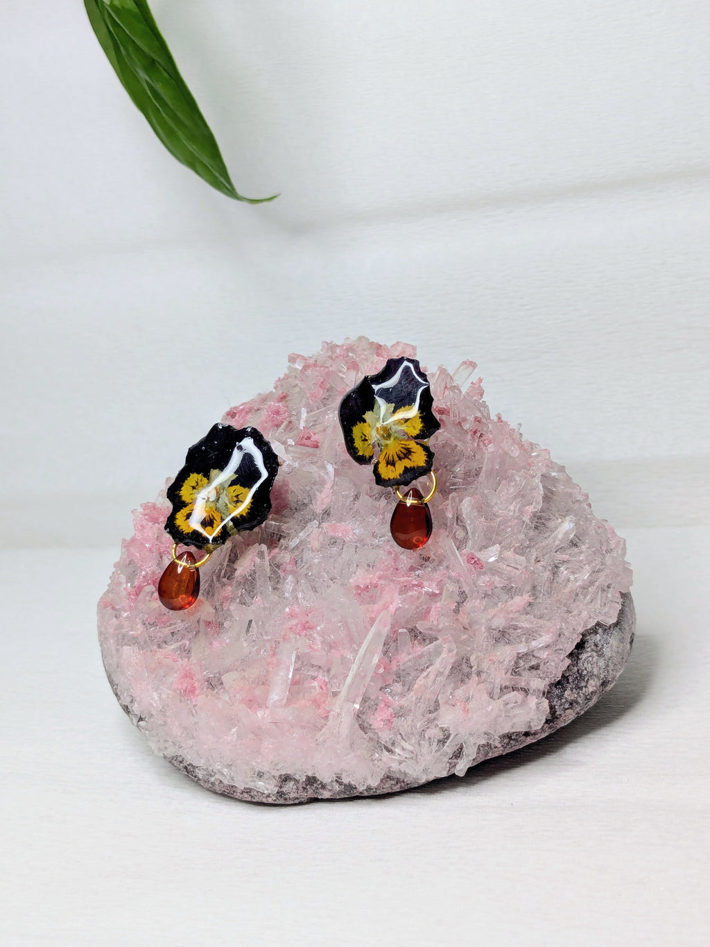 Boucles d'oreilles Pensées