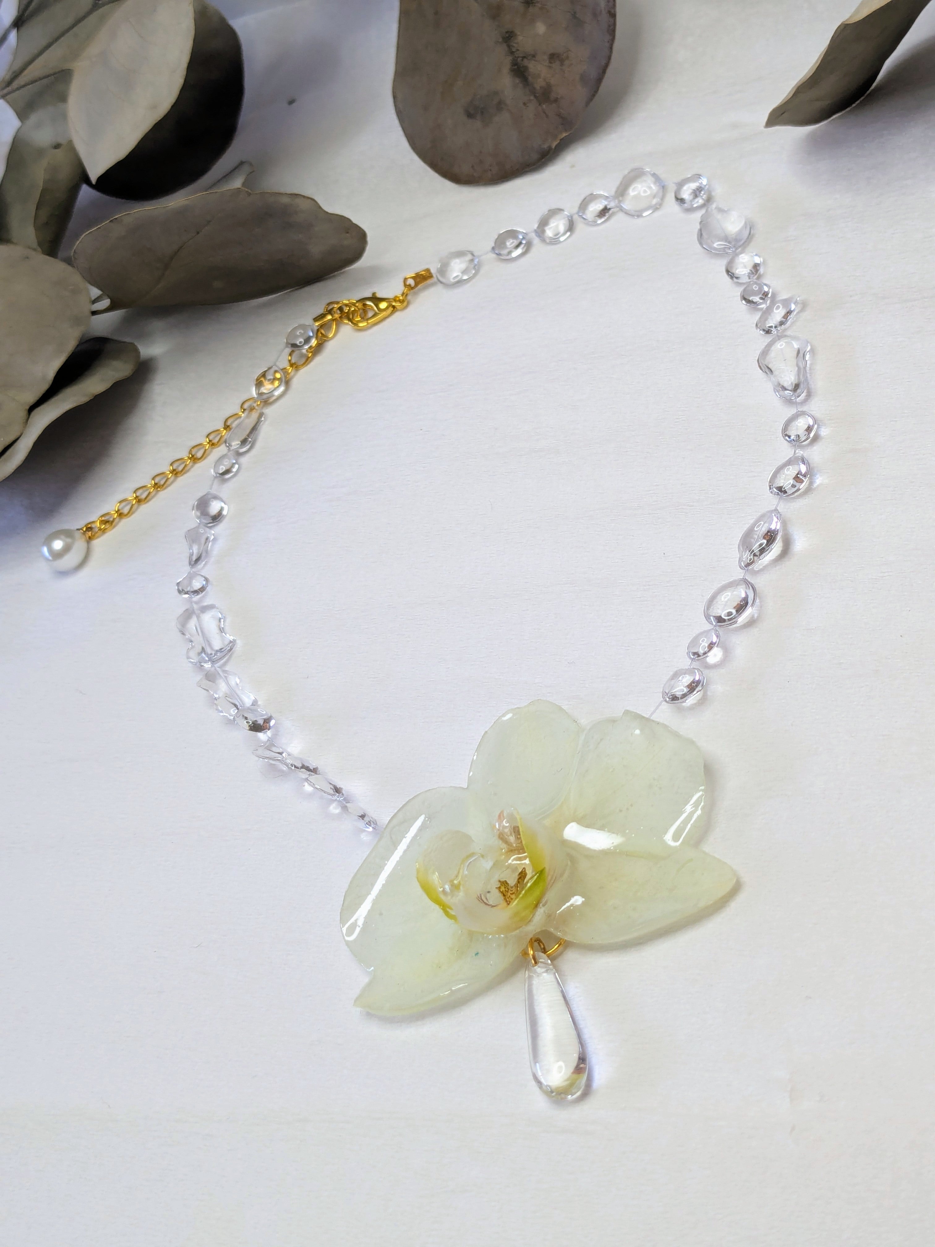 Collier Orchidée pluie