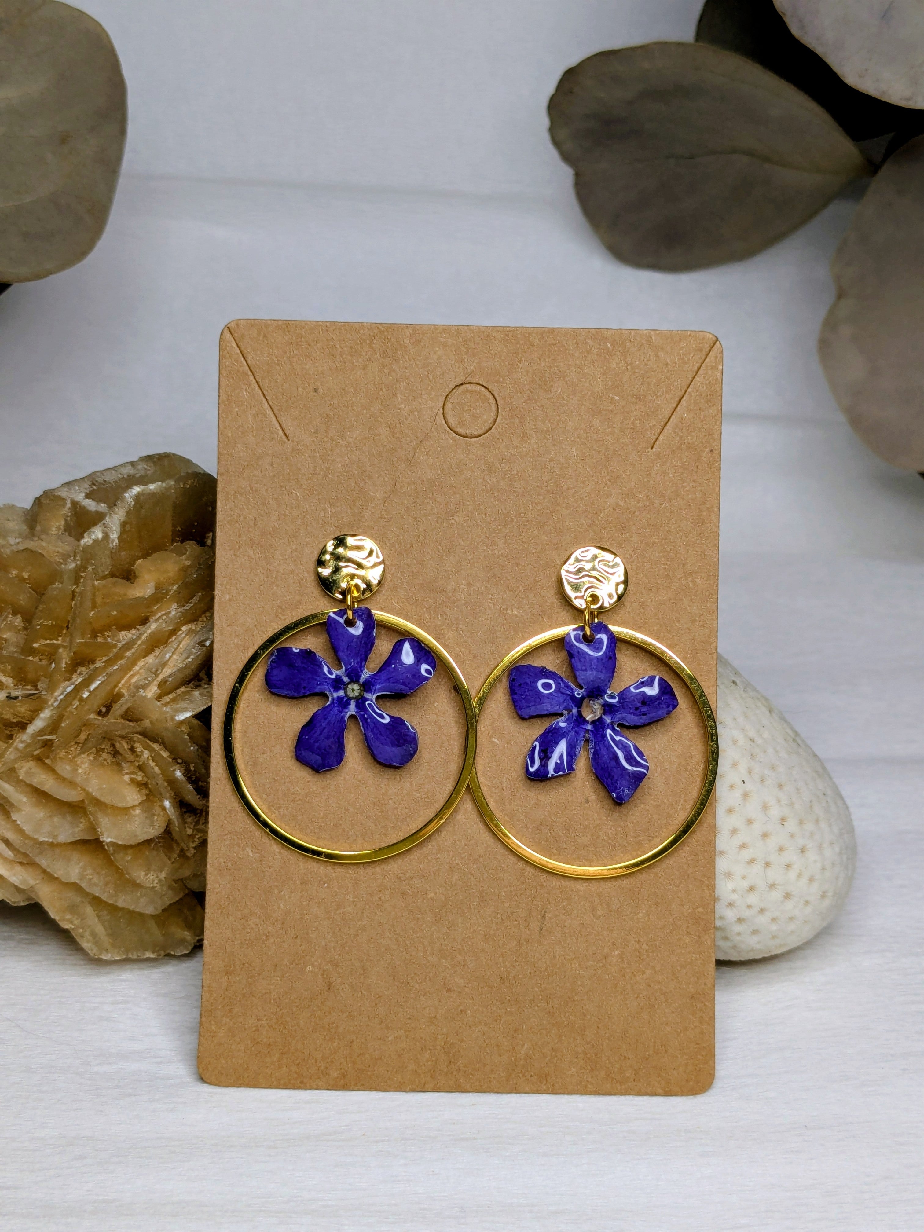 Boucles d'oreilles Pervenches