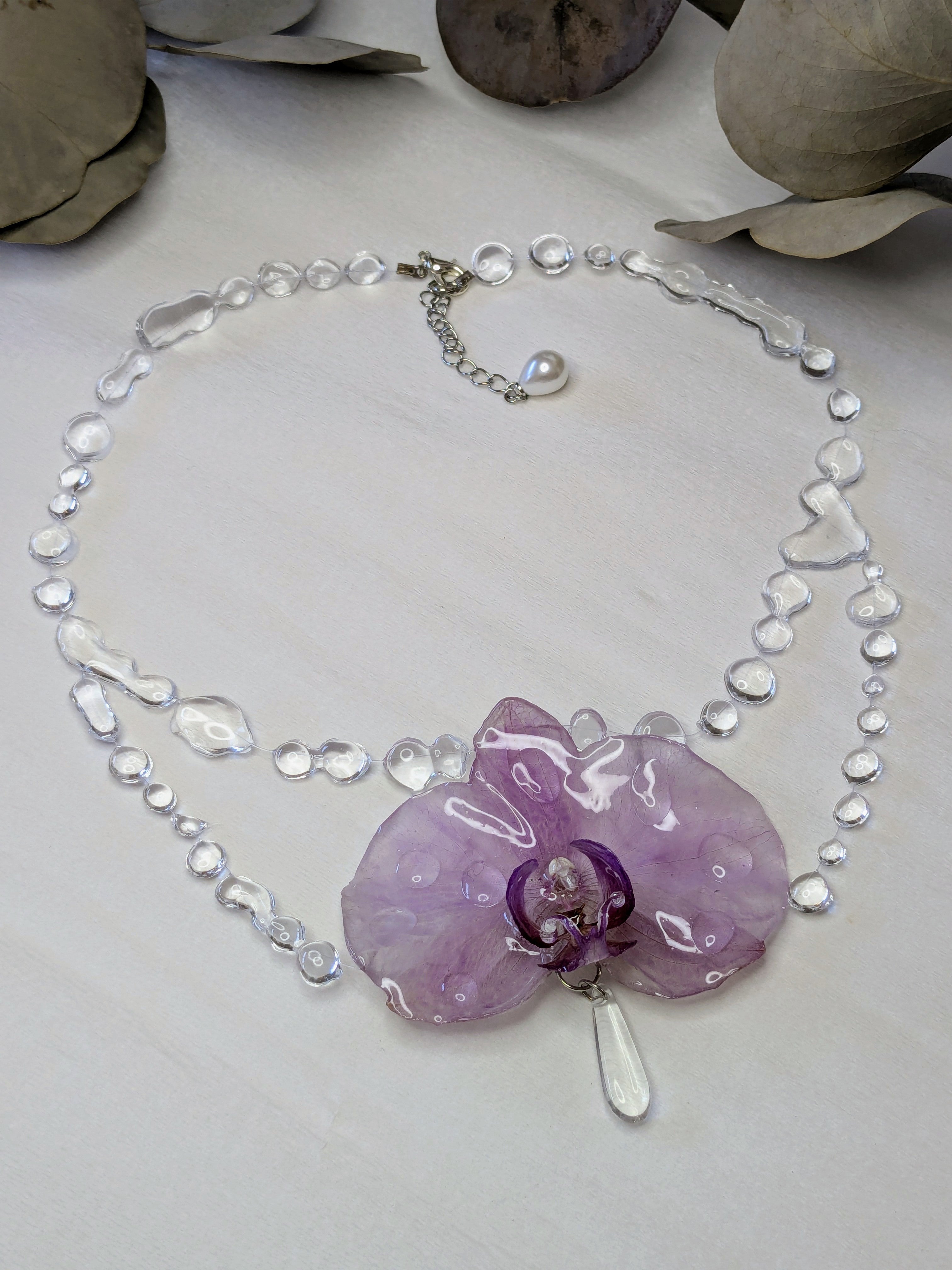 Collier Orchidée pluie