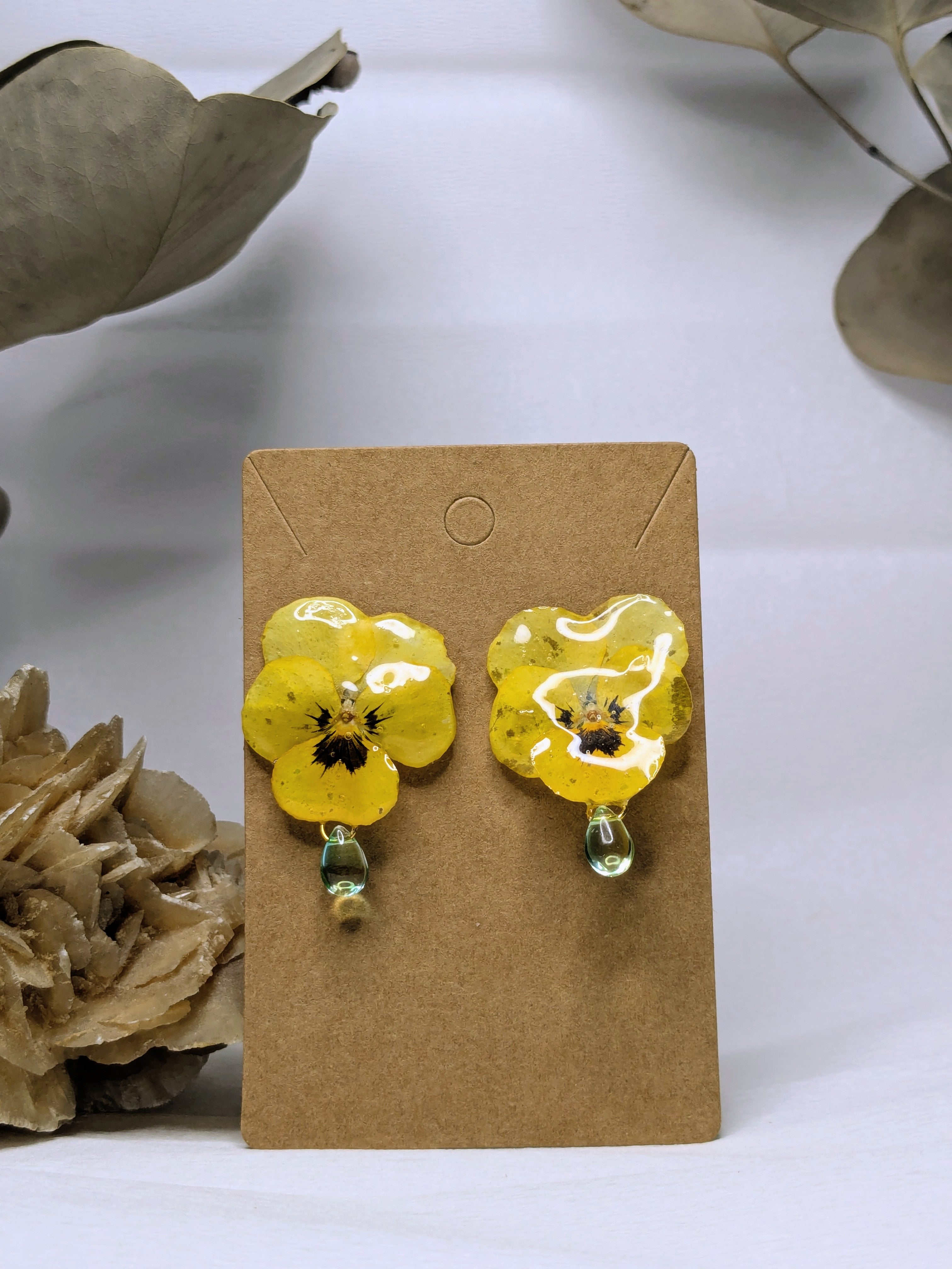 Boucles d'oreilles Dryade Pensées