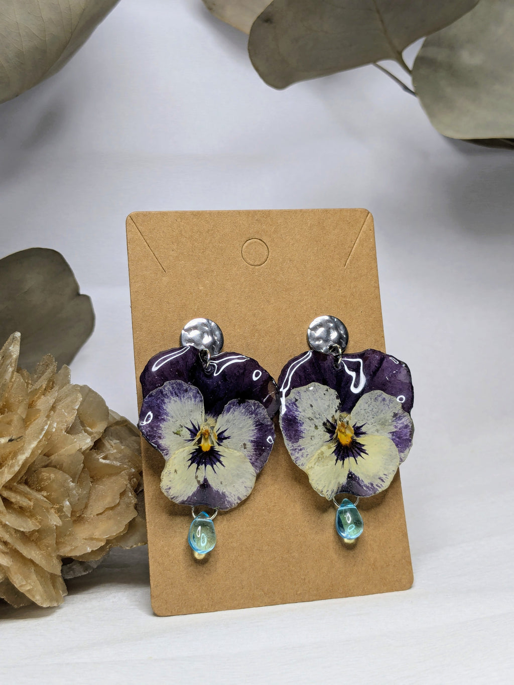 Boucles d'oreilles Néréide Pensées